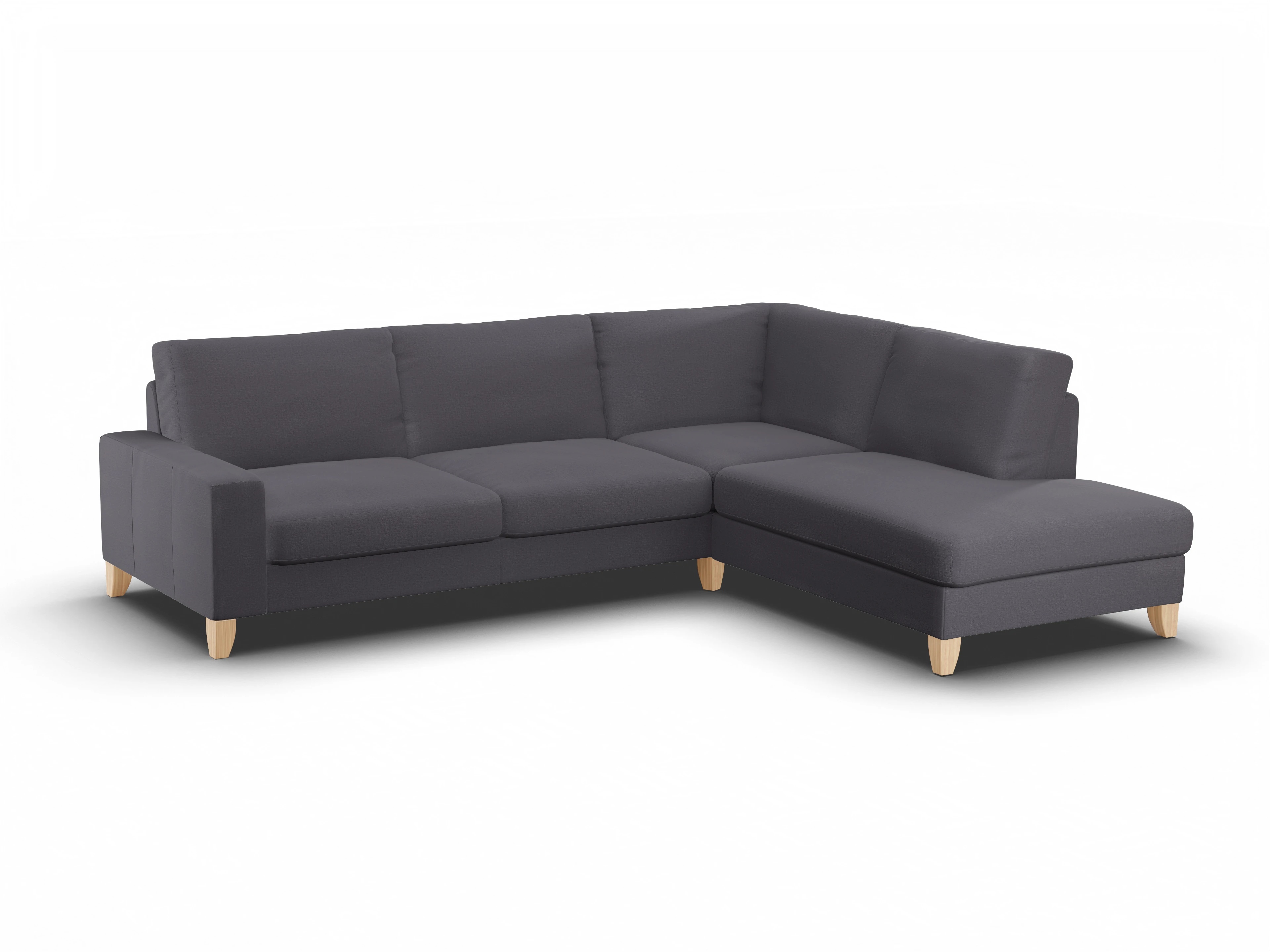 Ansicht des Produktes Casco 2.0 Ecksofa rechts Abschluss offen in Stoff Grau