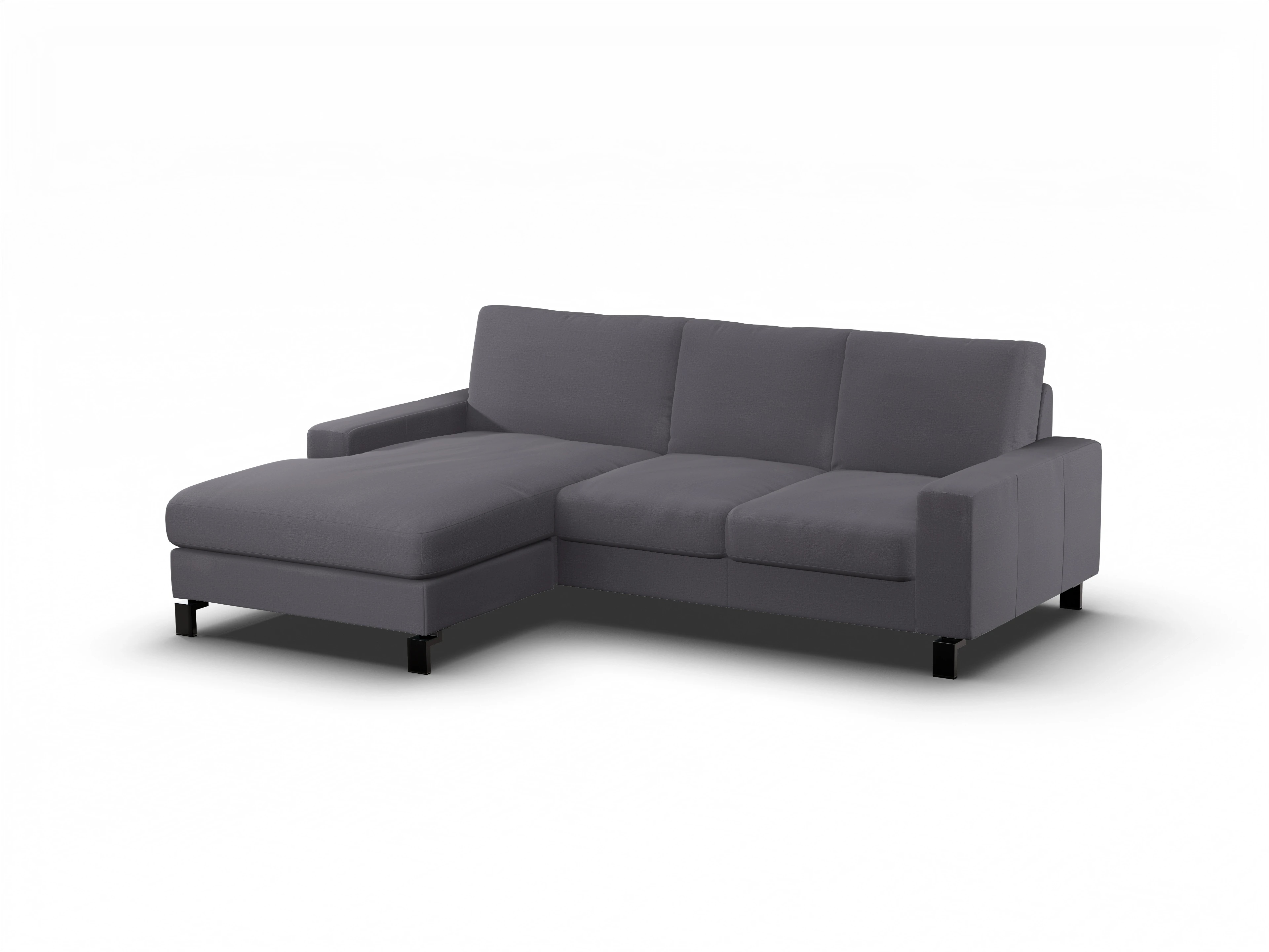 Ansicht des Produktes Casco 2.0 Ecksofa links Abschluss offen in Stoff Grau