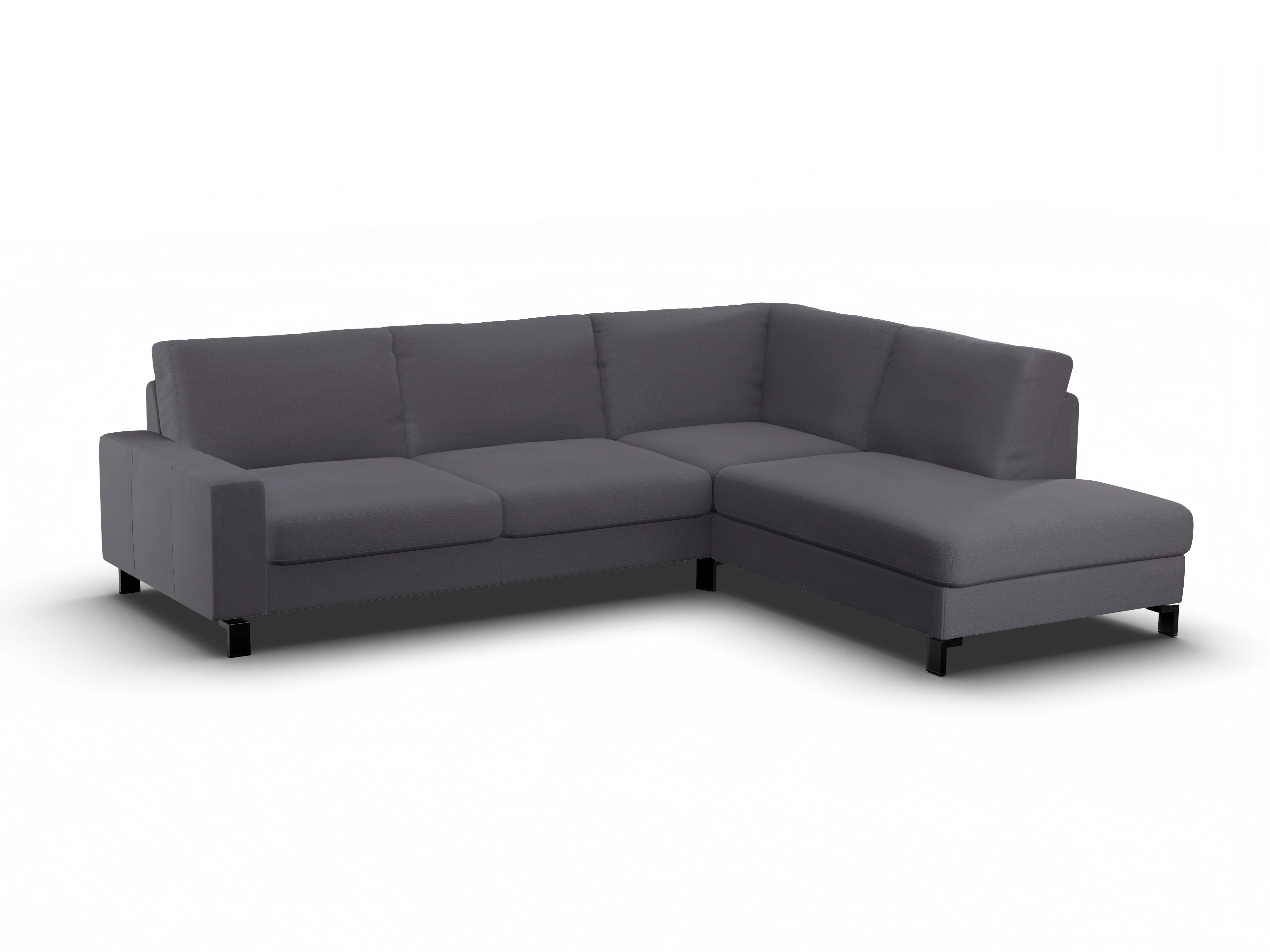 Ansicht des Produktes Casco 2.0 Ecksofa rechts Abschluss offen in Stoff Grau