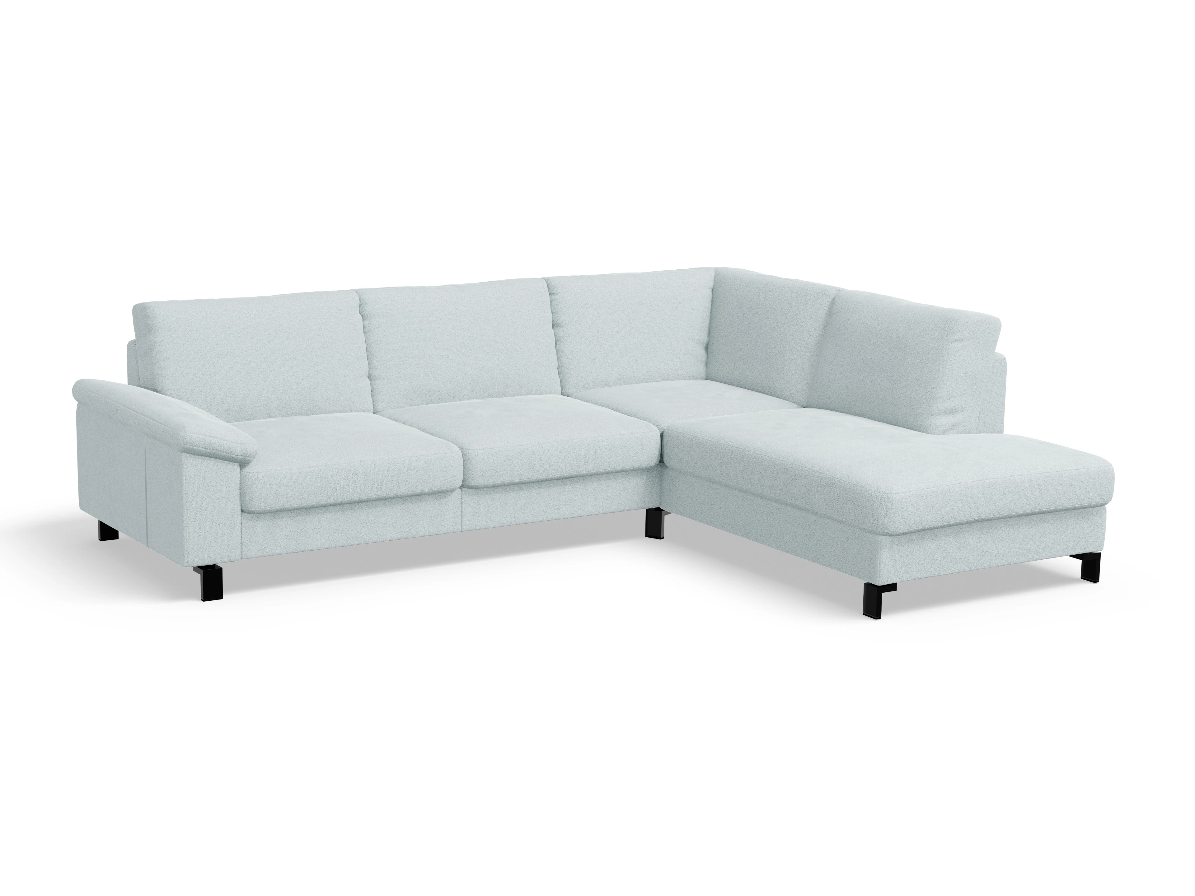 Ansicht des Produktes Casco 2.0 Ecksofa rechts Abschluss offen in Stoff Blau