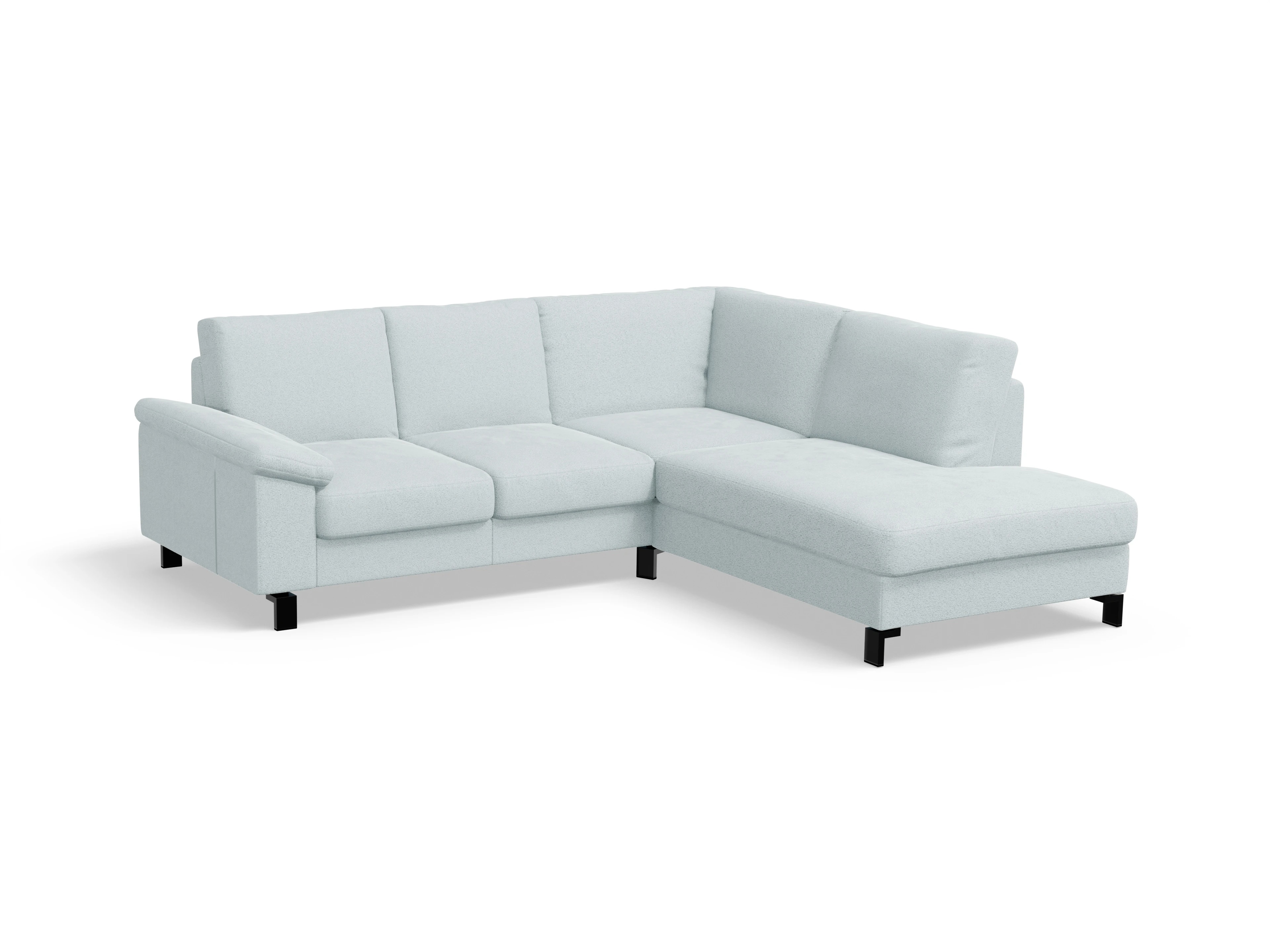 Ansicht des Produktes Casco 2.0 Ecksofa rechts Abschluss offen in Stoff Blau