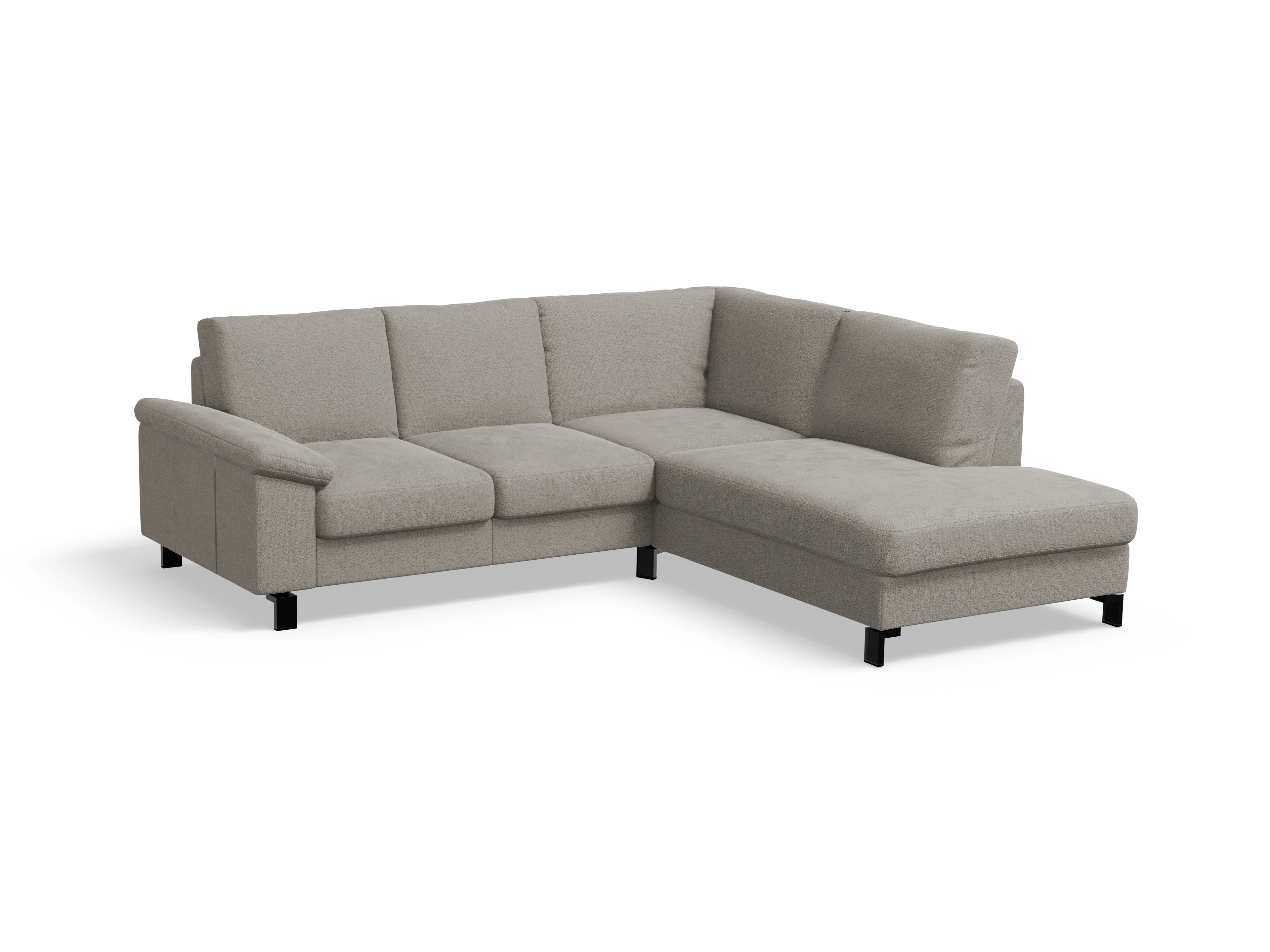 Ansicht des Produktes Casco 2.0 Ecksofa rechts Abschluss offen in Stoff Grau