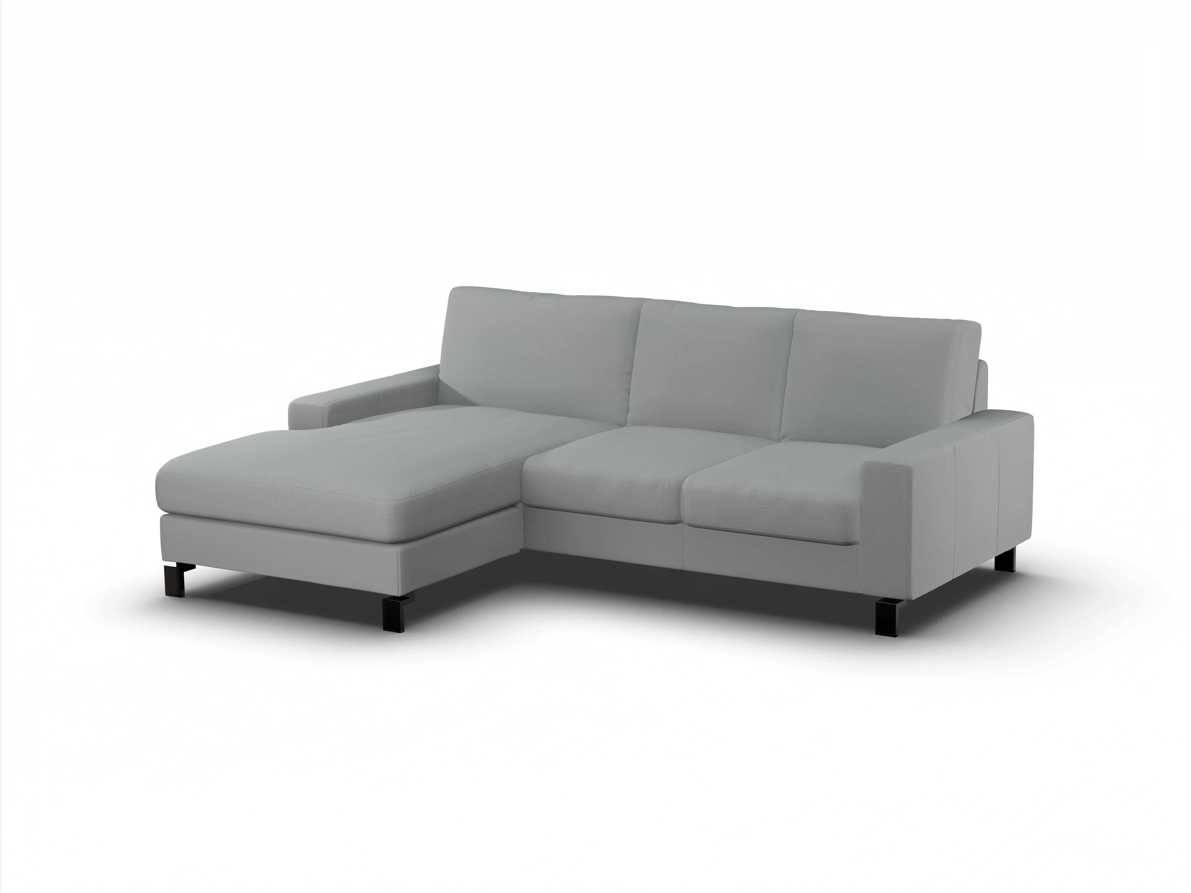 Ansicht des Produktes Casco 2.0 Ecksofa links Abschluss offen in Stoff Grau