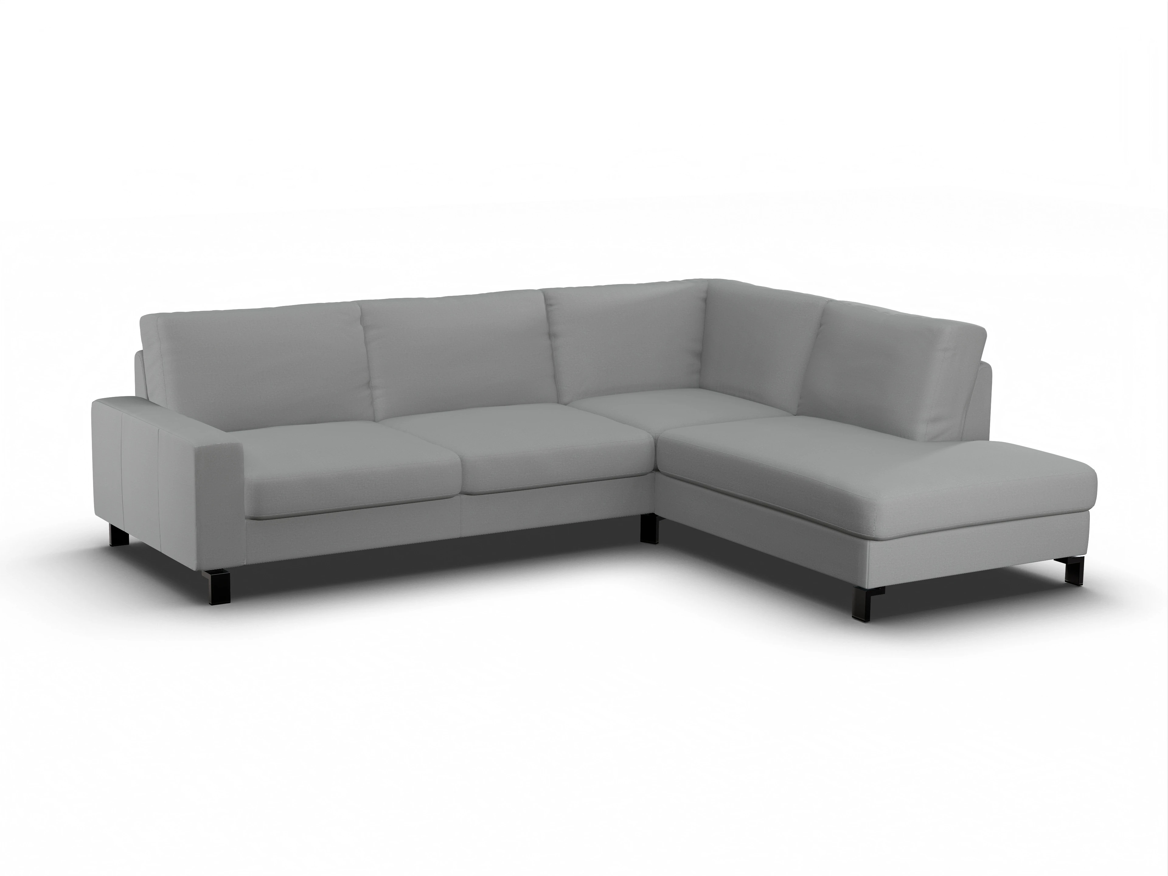 Ansicht des Produktes Casco 2.0 Ecksofa rechts Abschluss offen in Stoff Grau