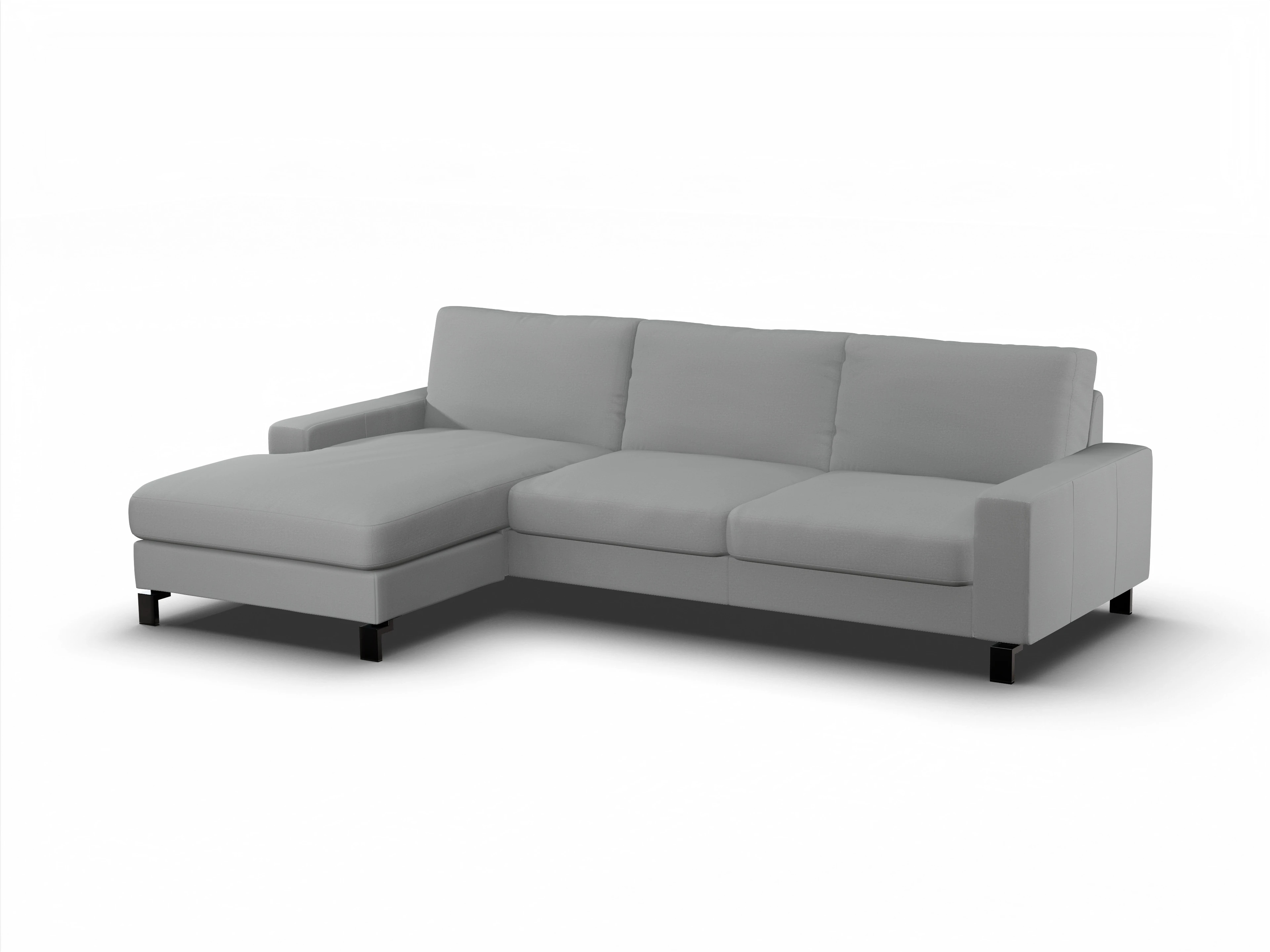 Ansicht des Produktes Casco 2.0 Ecksofa links Abschluss offen in Stoff Grau