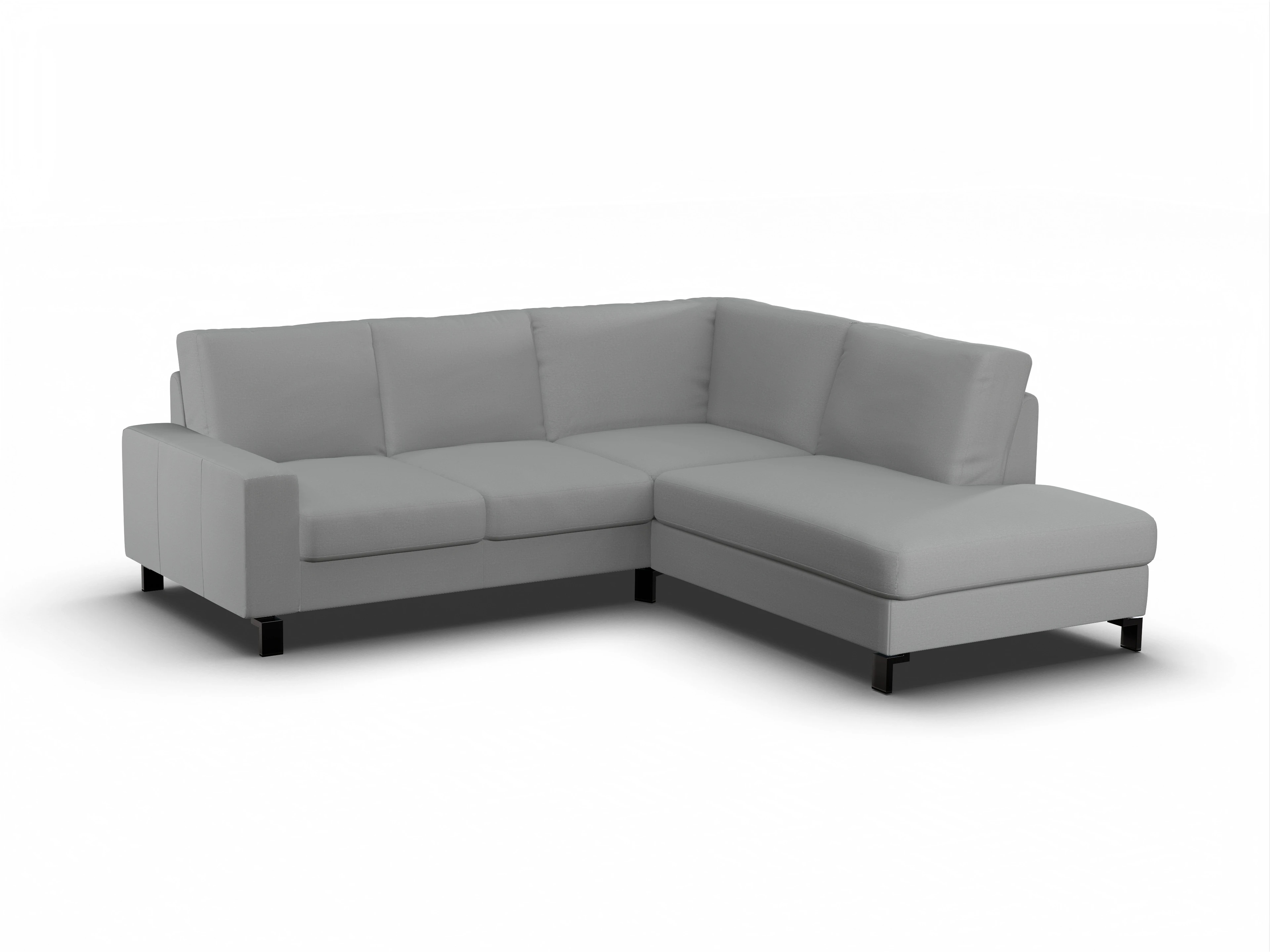 Ansicht des Produktes Casco 2.0 Ecksofa rechts Abschluss offen in Stoff Grau