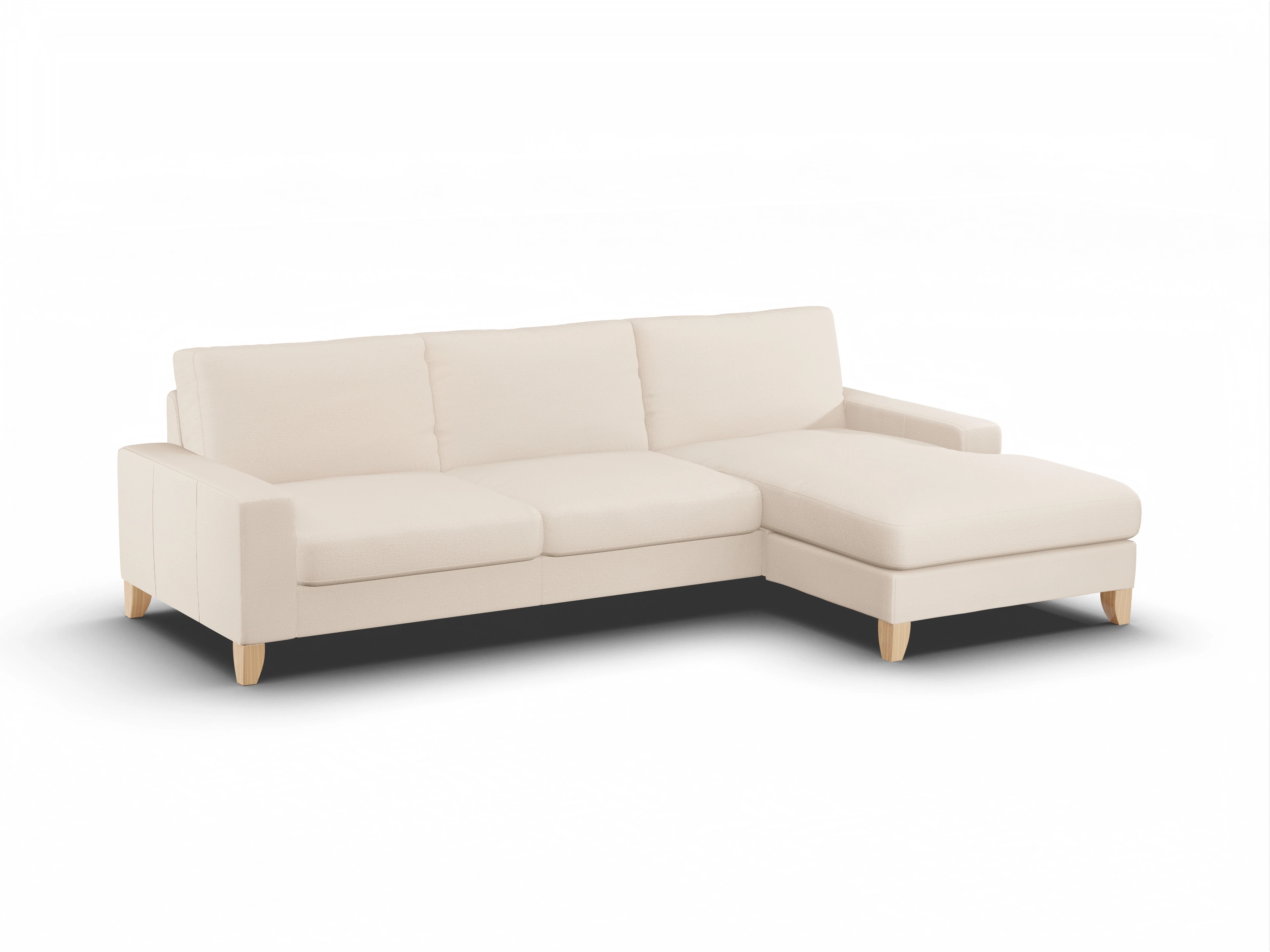 Ansicht des Produktes Casco 2.0 Ecksofa rechts Abschluss offen in Stoff Beige
