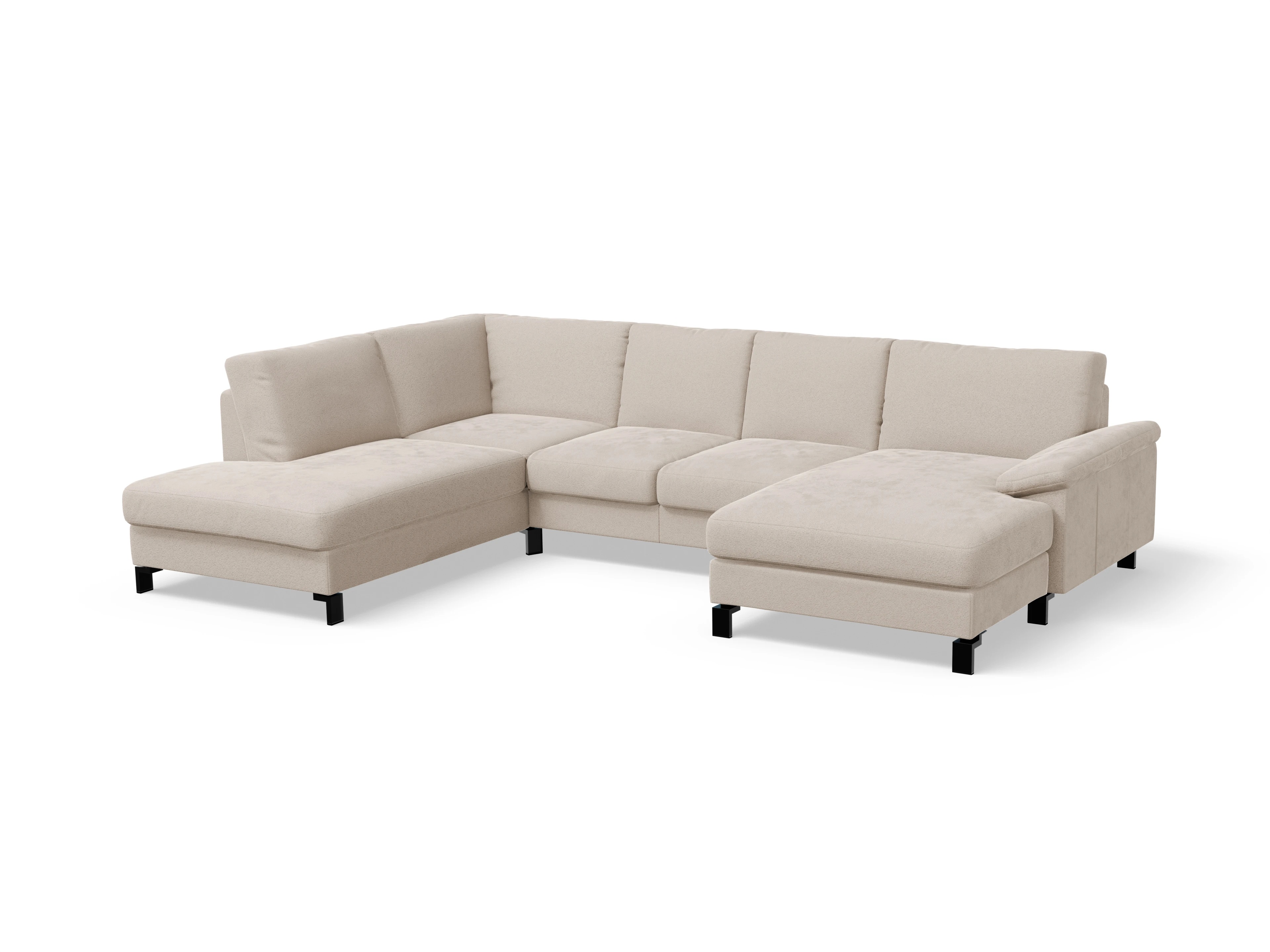 Ansicht des Produktes Casco 2.0 Wohnlandschaft offen beidseitig in Stoff Beige