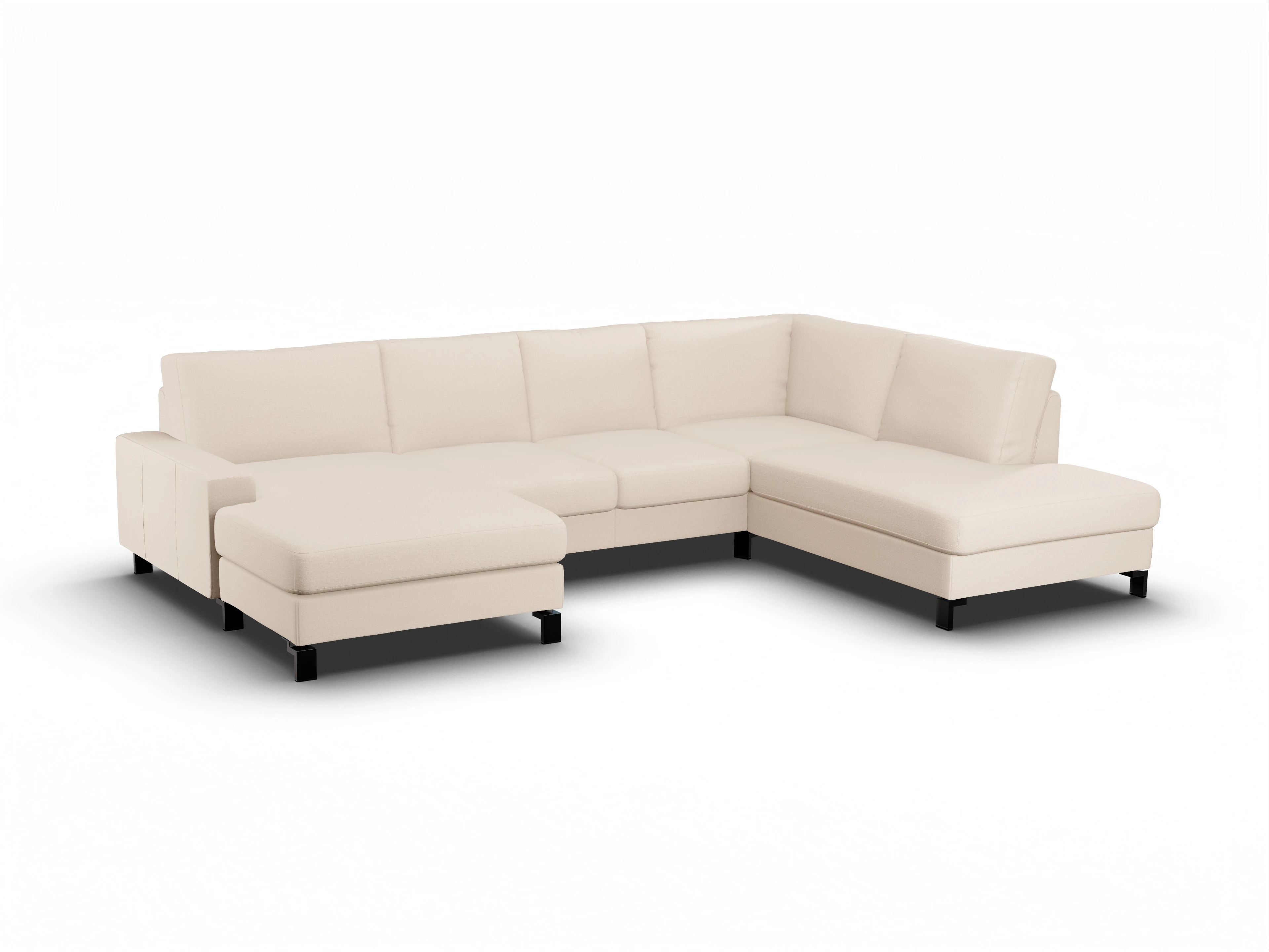 Ansicht des Produktes Casco 2.0 Wohnlandschaft offen beidseitig in Stoff Beige