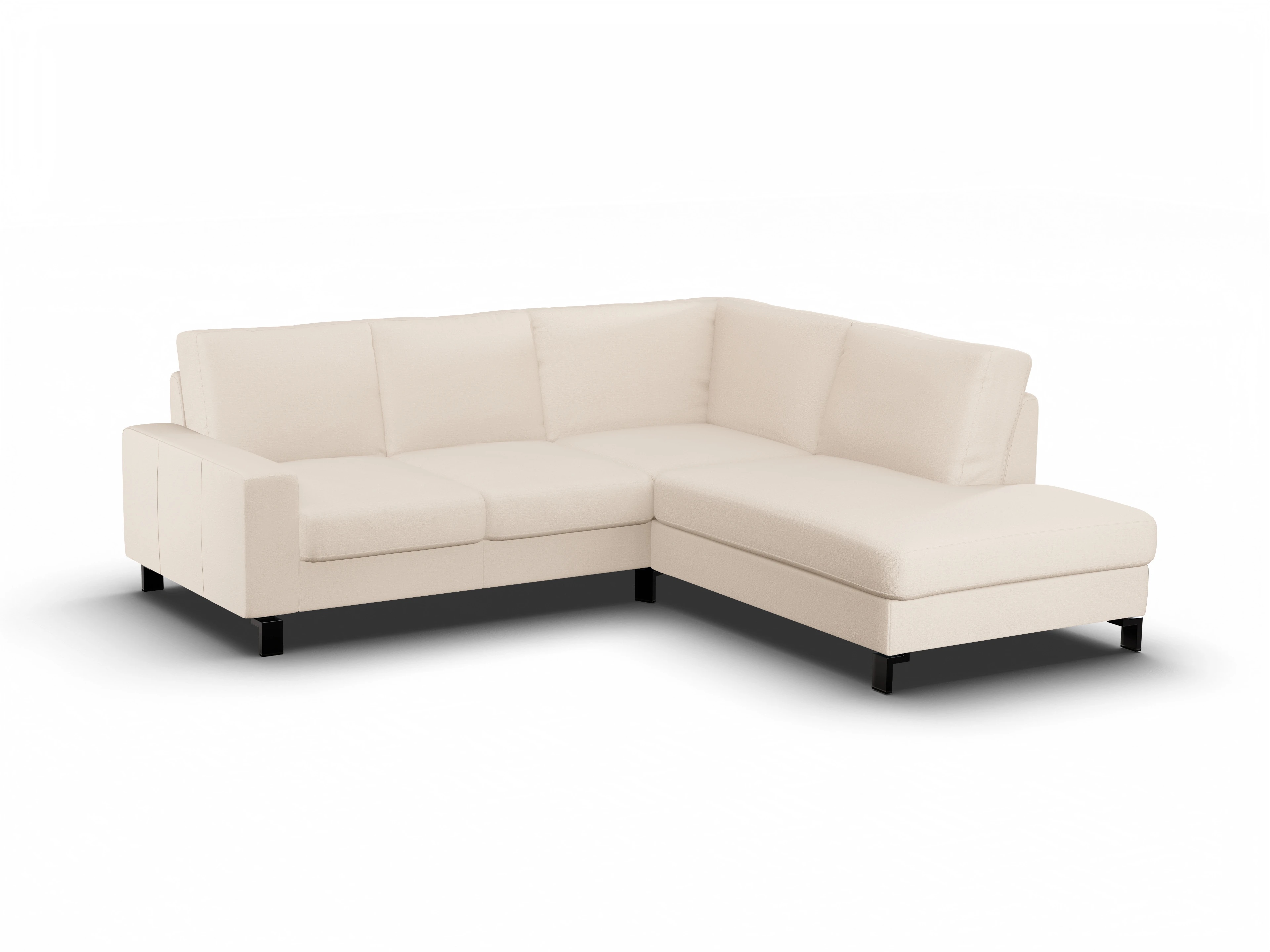 Ansicht des Produktes Casco 2.0 Ecksofa rechts Abschluss offen in Stoff Beige