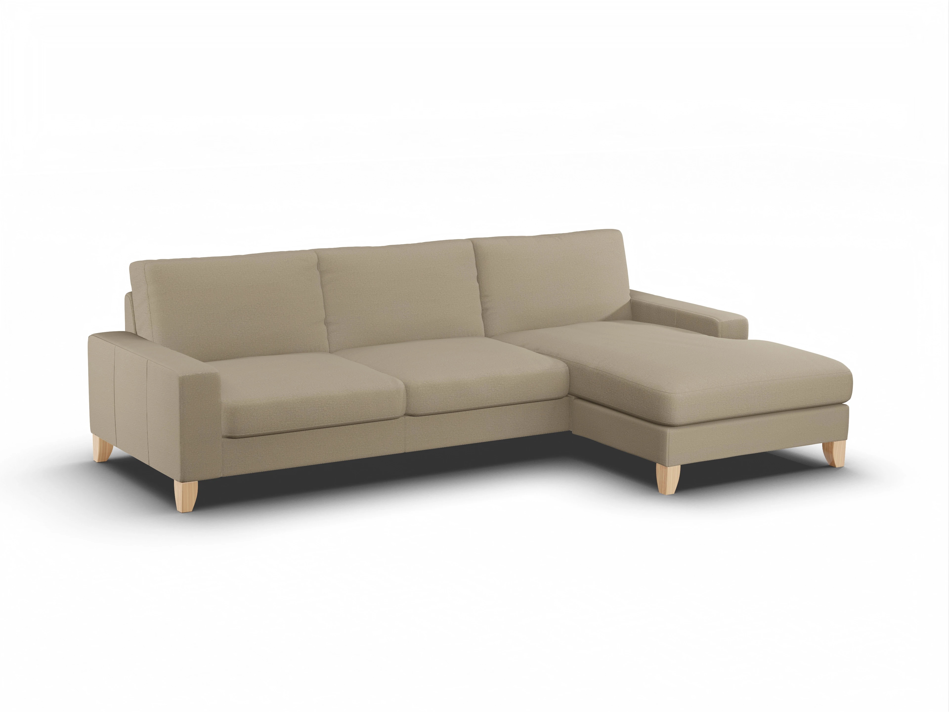 Ansicht des Produktes Casco 2.0 Ecksofa rechts Abschluss offen in Stoff Braun