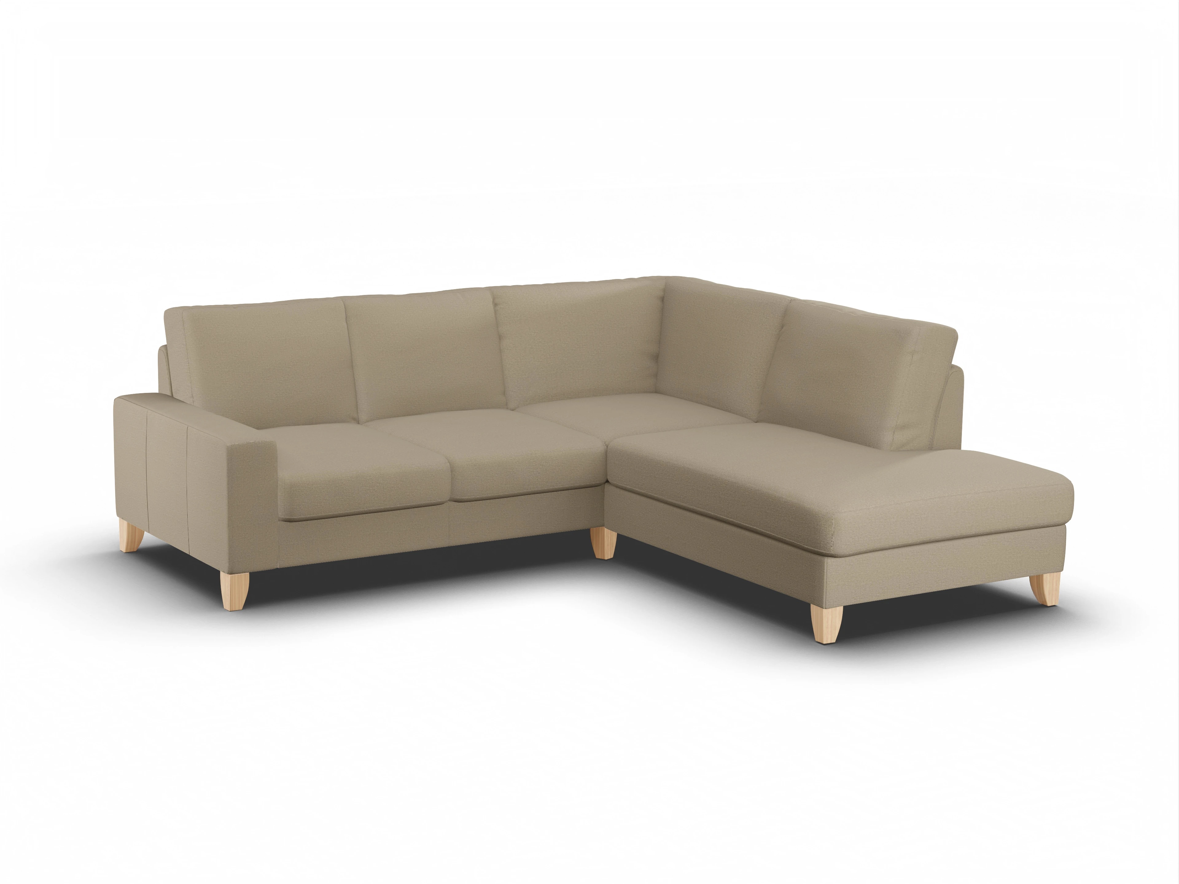 Ansicht des Produktes Casco 2.0 Ecksofa rechts Abschluss offen in Stoff Braun