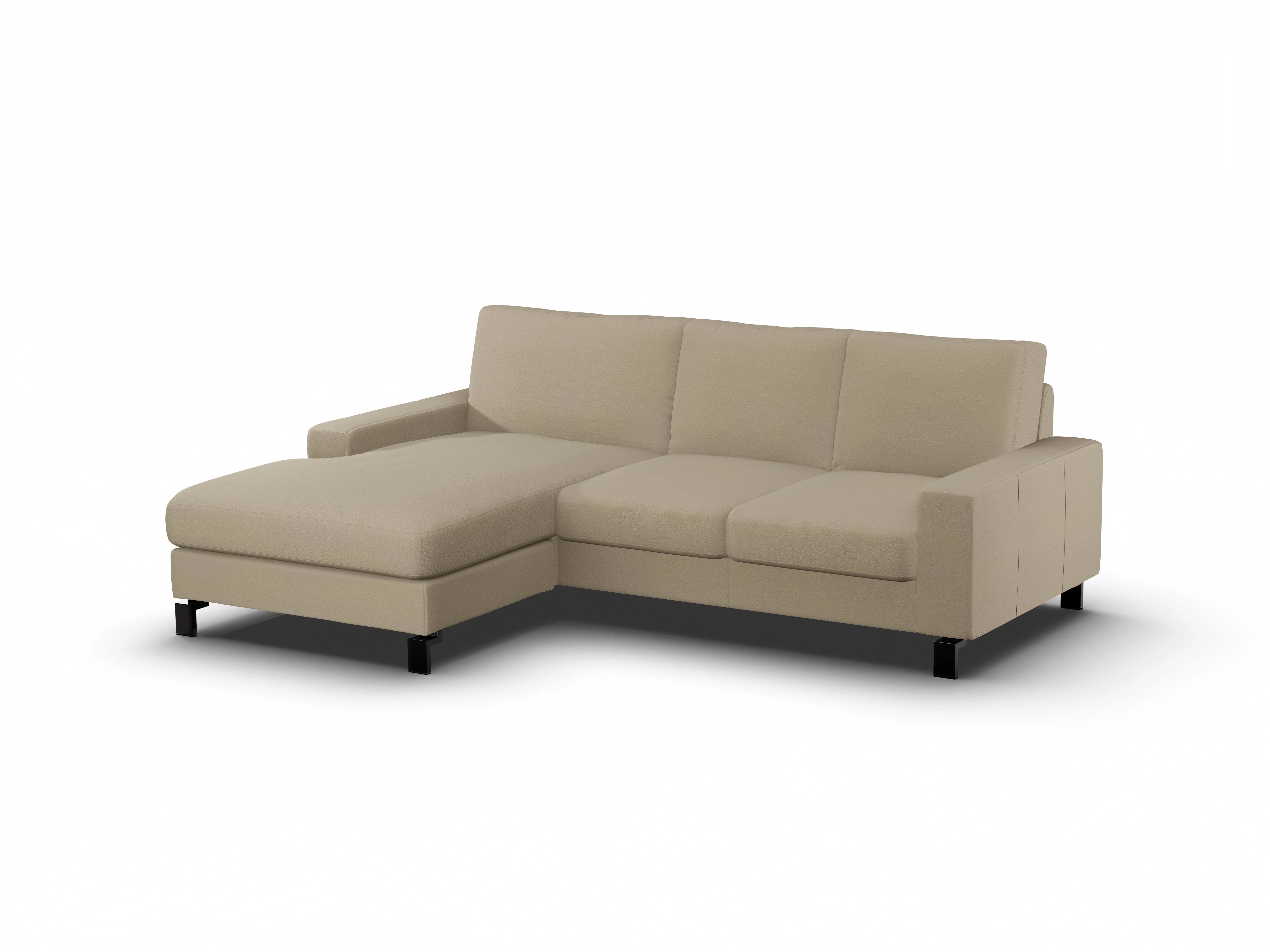 Ansicht des Produktes Casco 2.0 Ecksofa links Abschluss offen in Stoff Braun