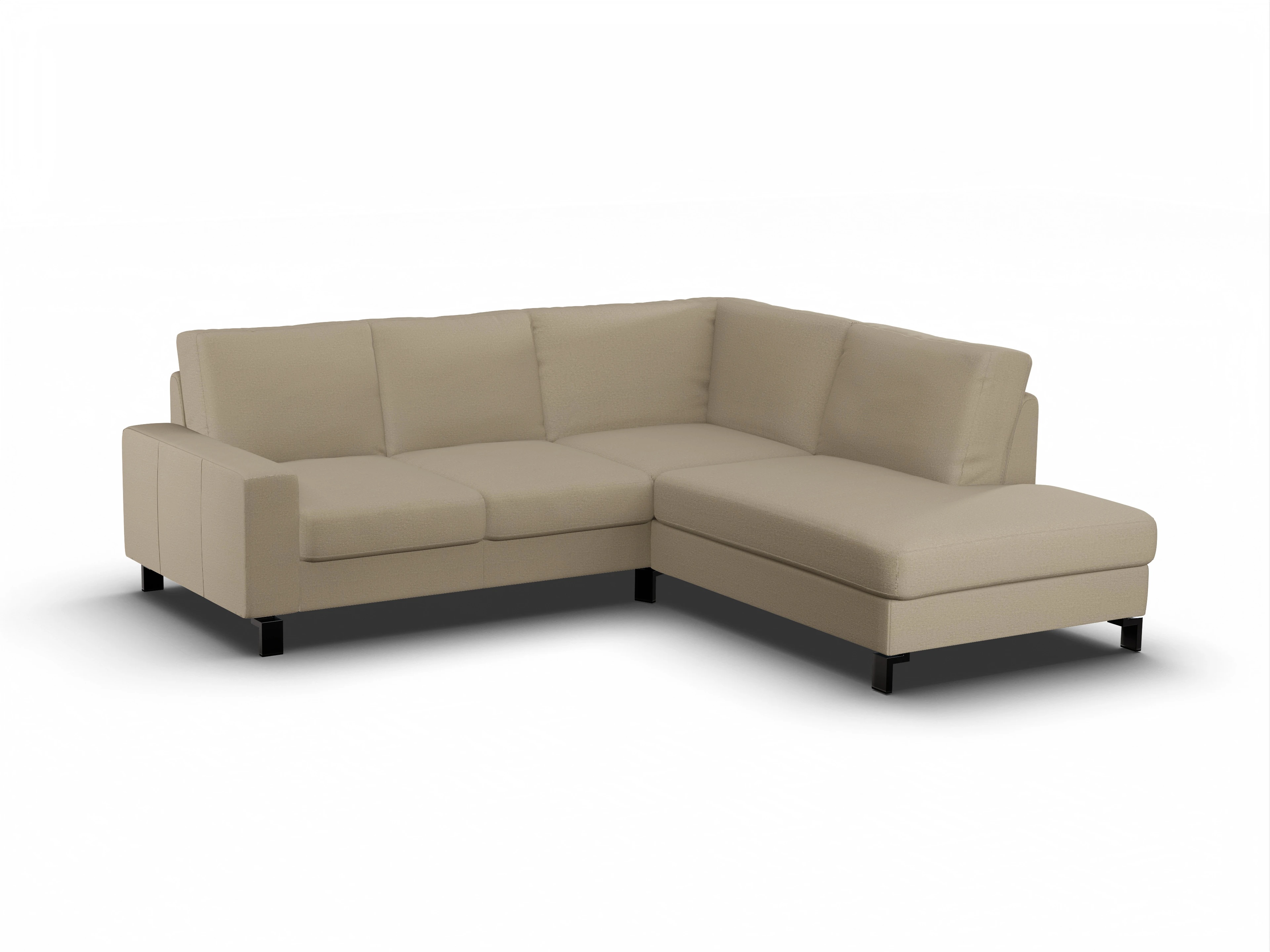 Ansicht des Produktes Casco 2.0 Ecksofa rechts Abschluss offen in Stoff Braun