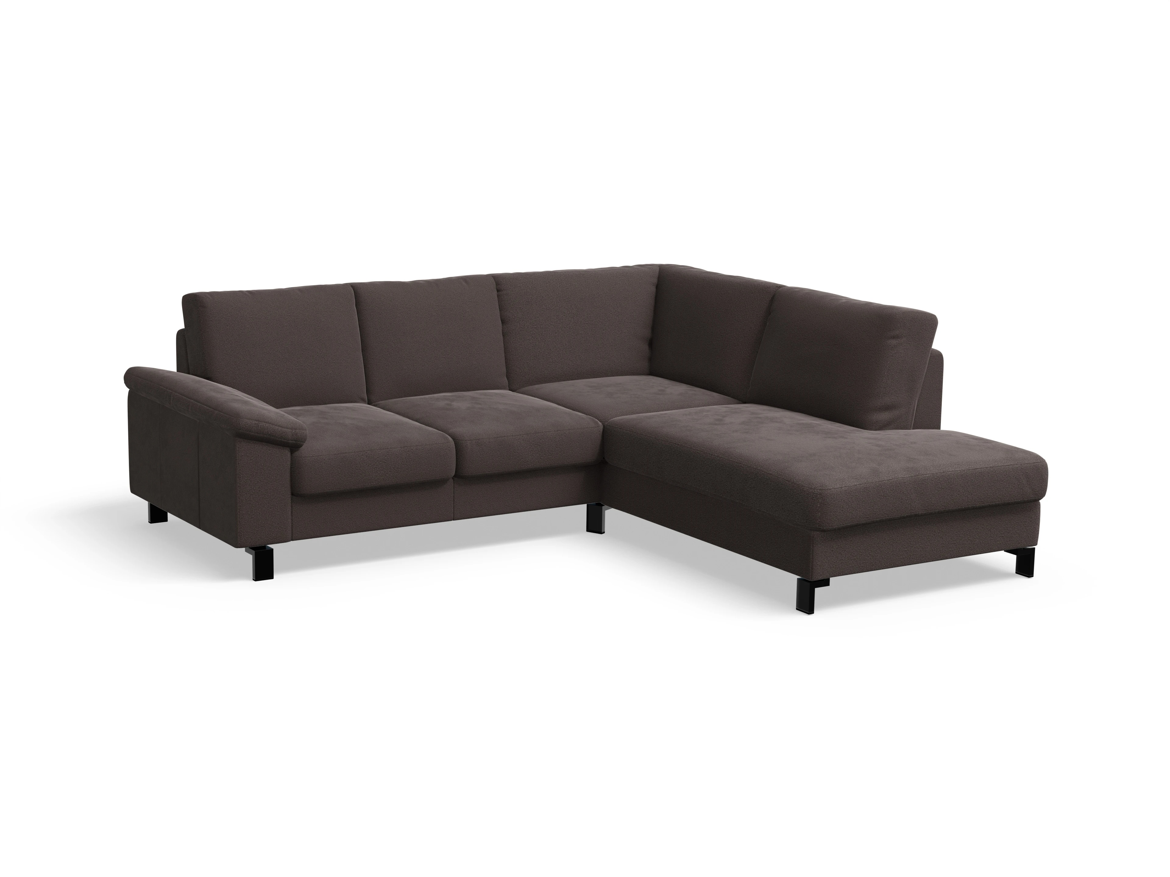 Ansicht des Produktes Casco 2.0 Ecksofa rechts Abschluss offen in Stoff Braun
