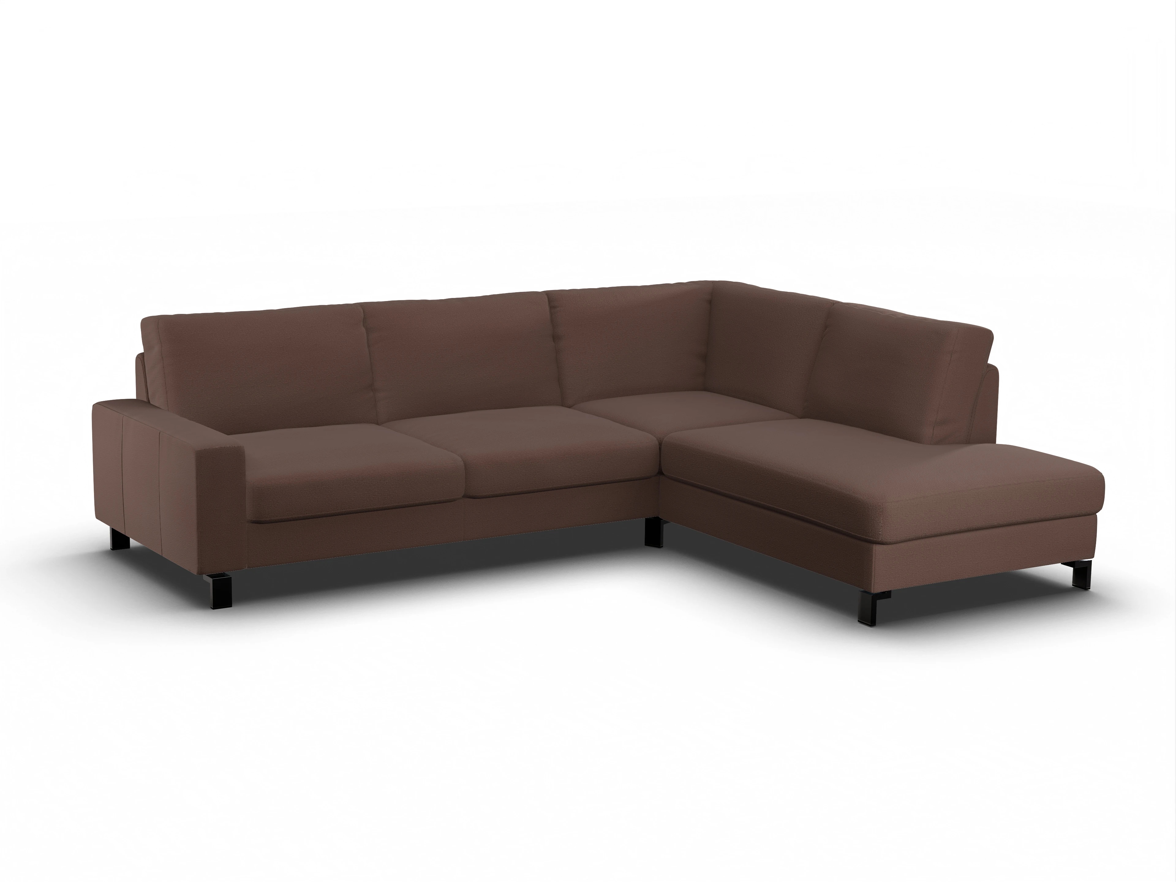 Ansicht des Produktes Casco 2.0 Ecksofa rechts Abschluss offen in Stoff Braun