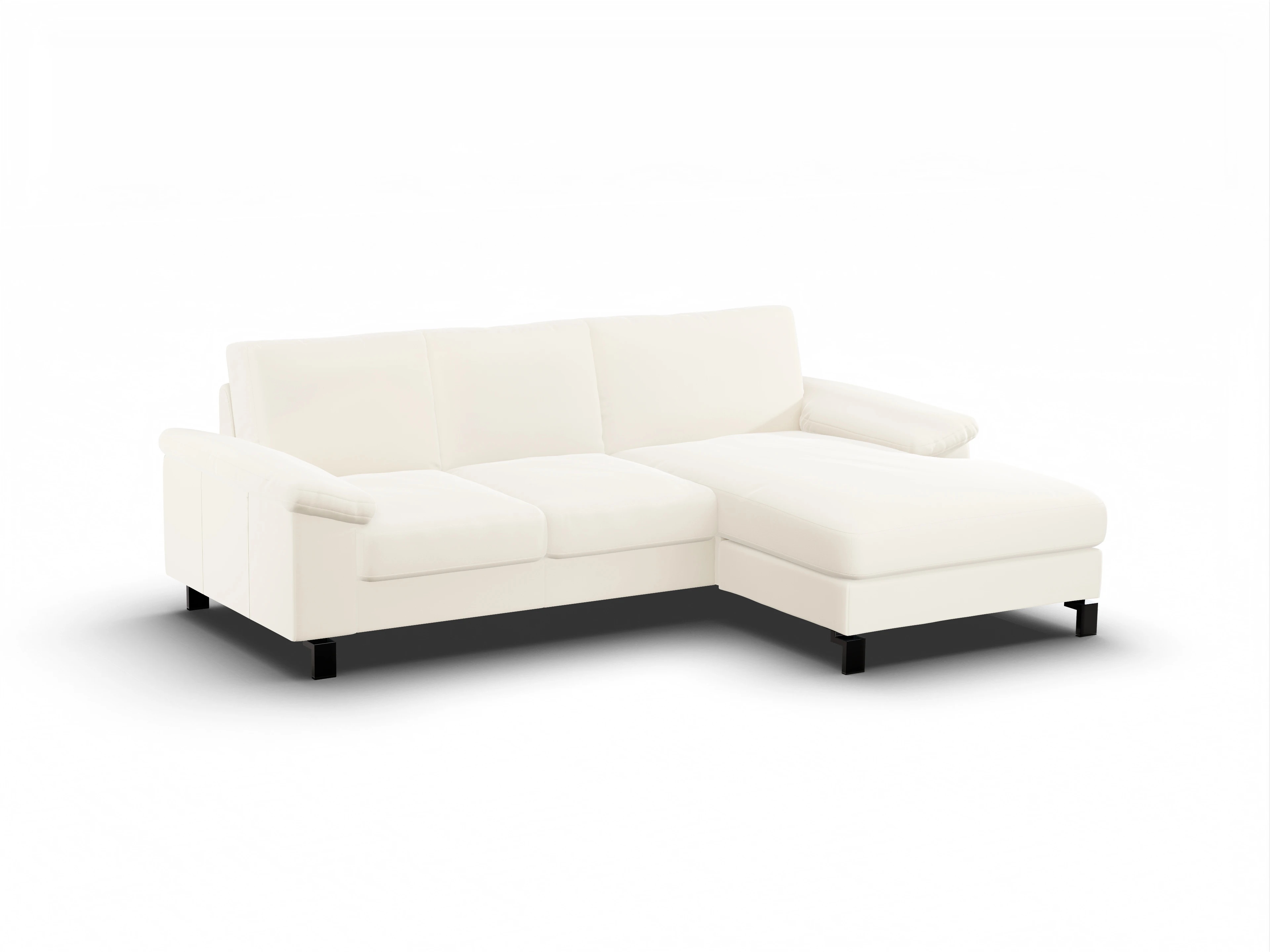 Ansicht des Produktes Casco 2.0 Ecksofa rechts Abschluss offen in Stoff Beige