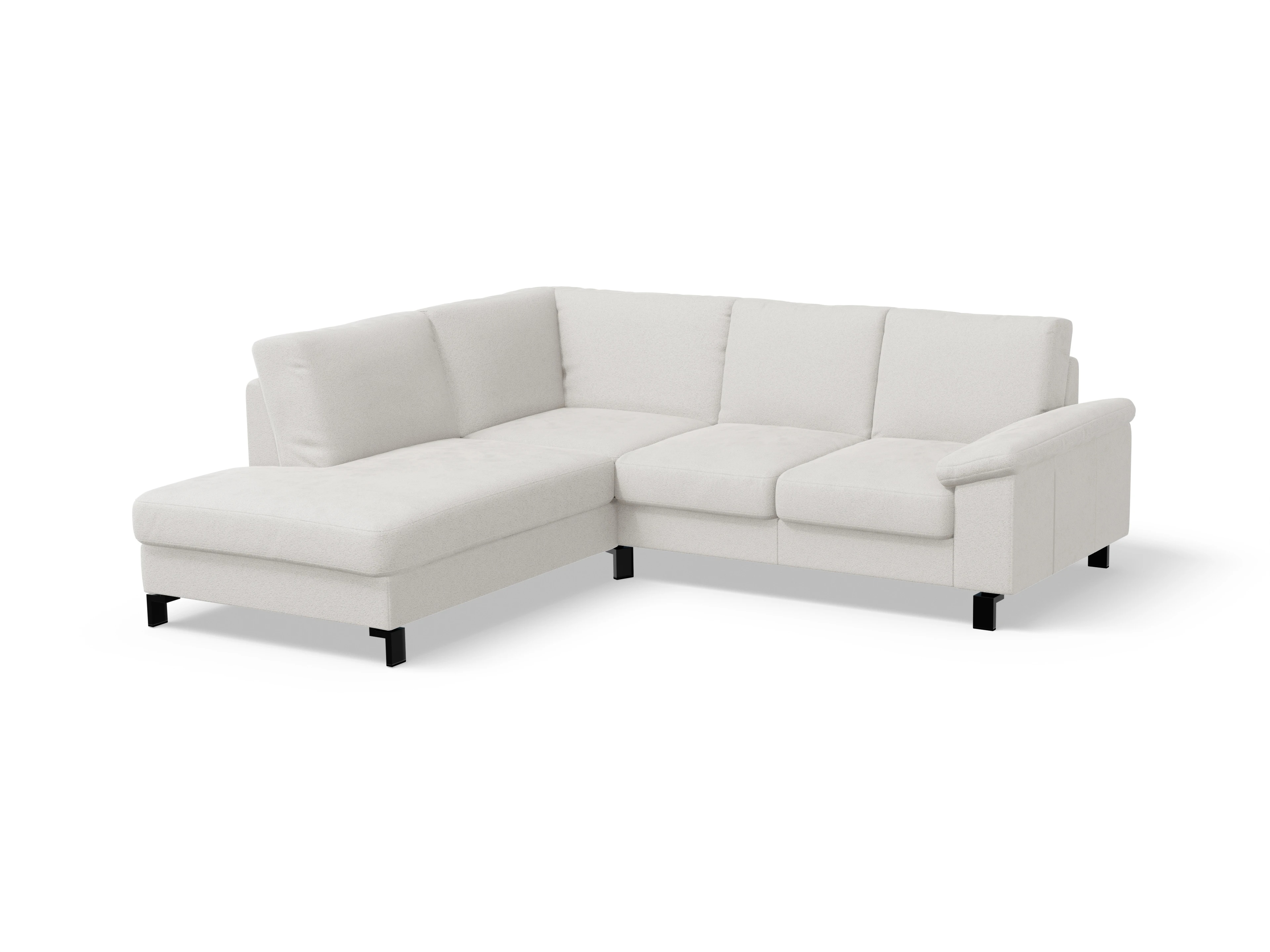 Casco Ecksofa UM Small L Ansicht des Produktes Casco 2.0 Ecksofa links Abschluss offen in Stoff Beige