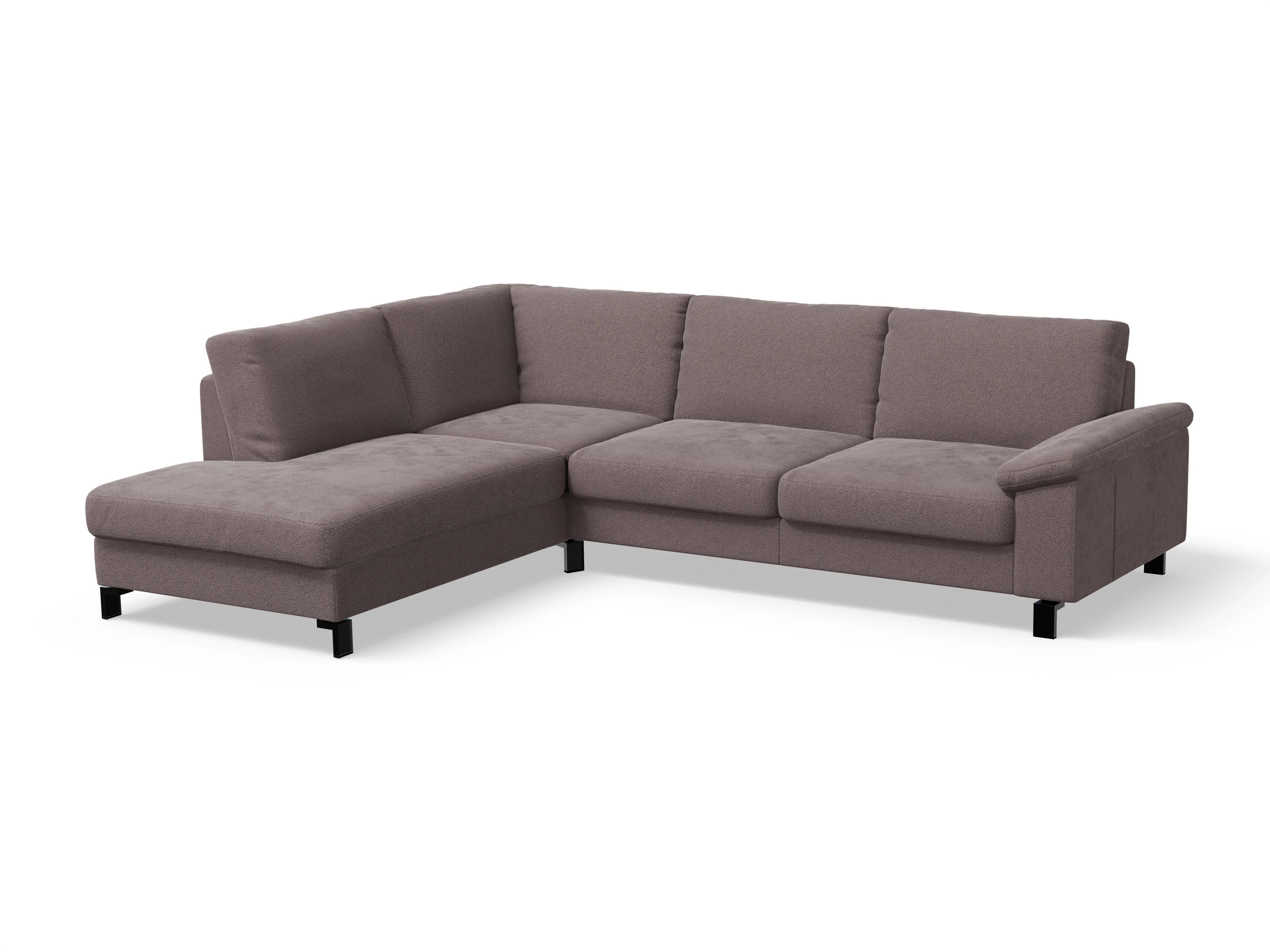 Ansicht des Produktes Casco 2.0 Ecksofa links Abschluss offen in Stoff Braun