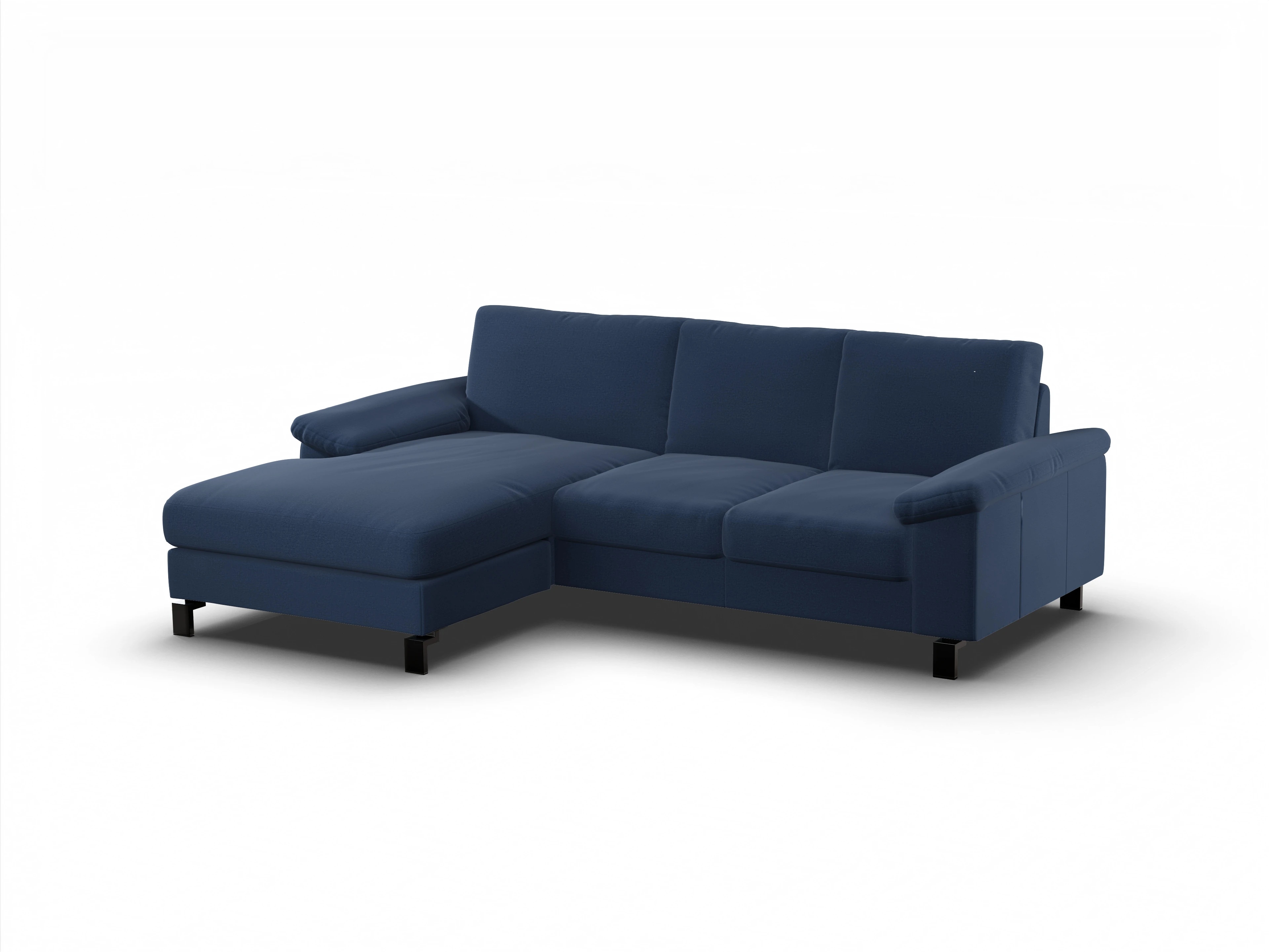 Ansicht des Produktes Casco 2.0 Ecksofa links Abschluss offen in Stoff Blau