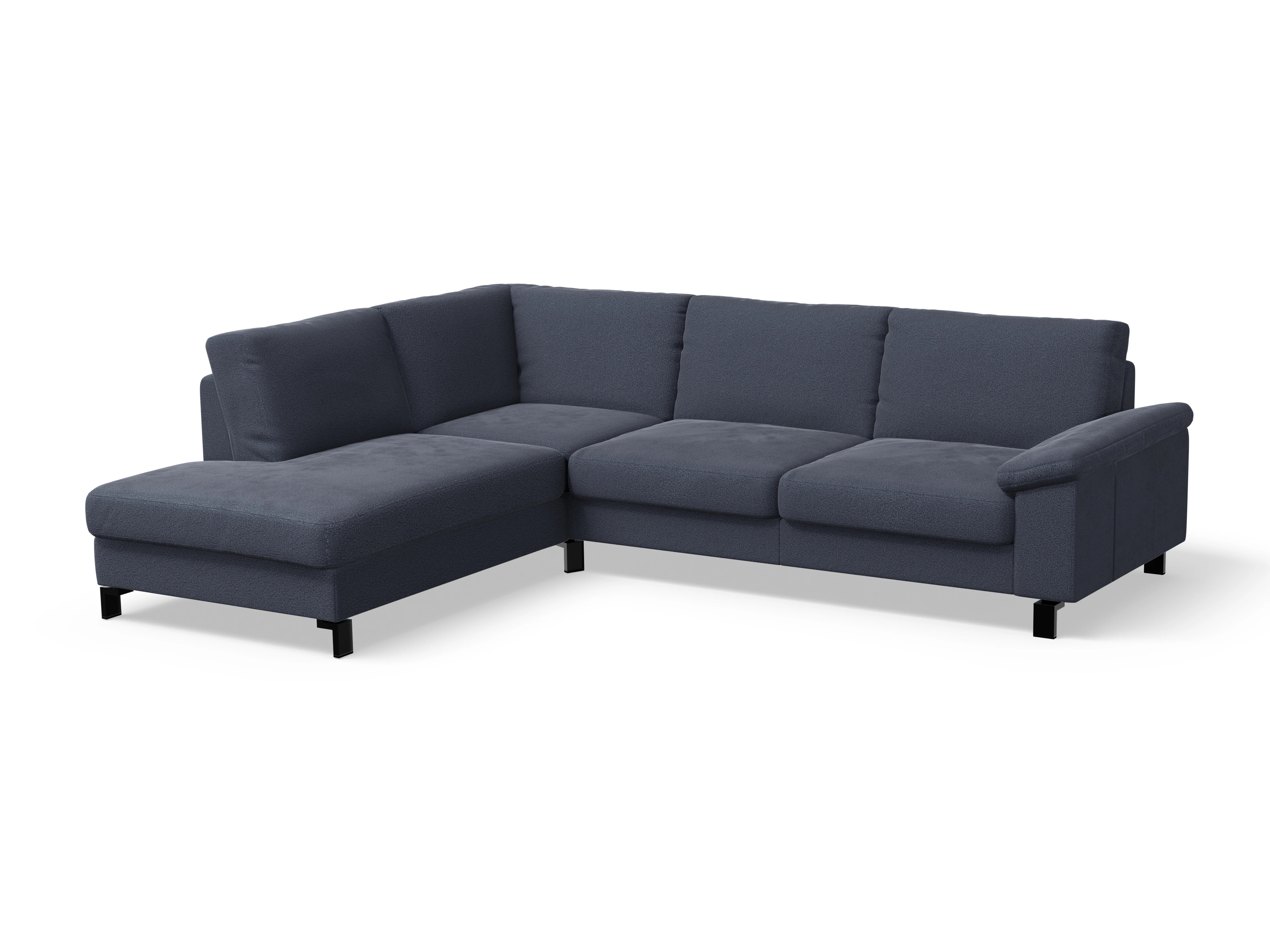 Ansicht des Produktes Casco 2.0 Ecksofa links Abschluss offen in Stoff Blau