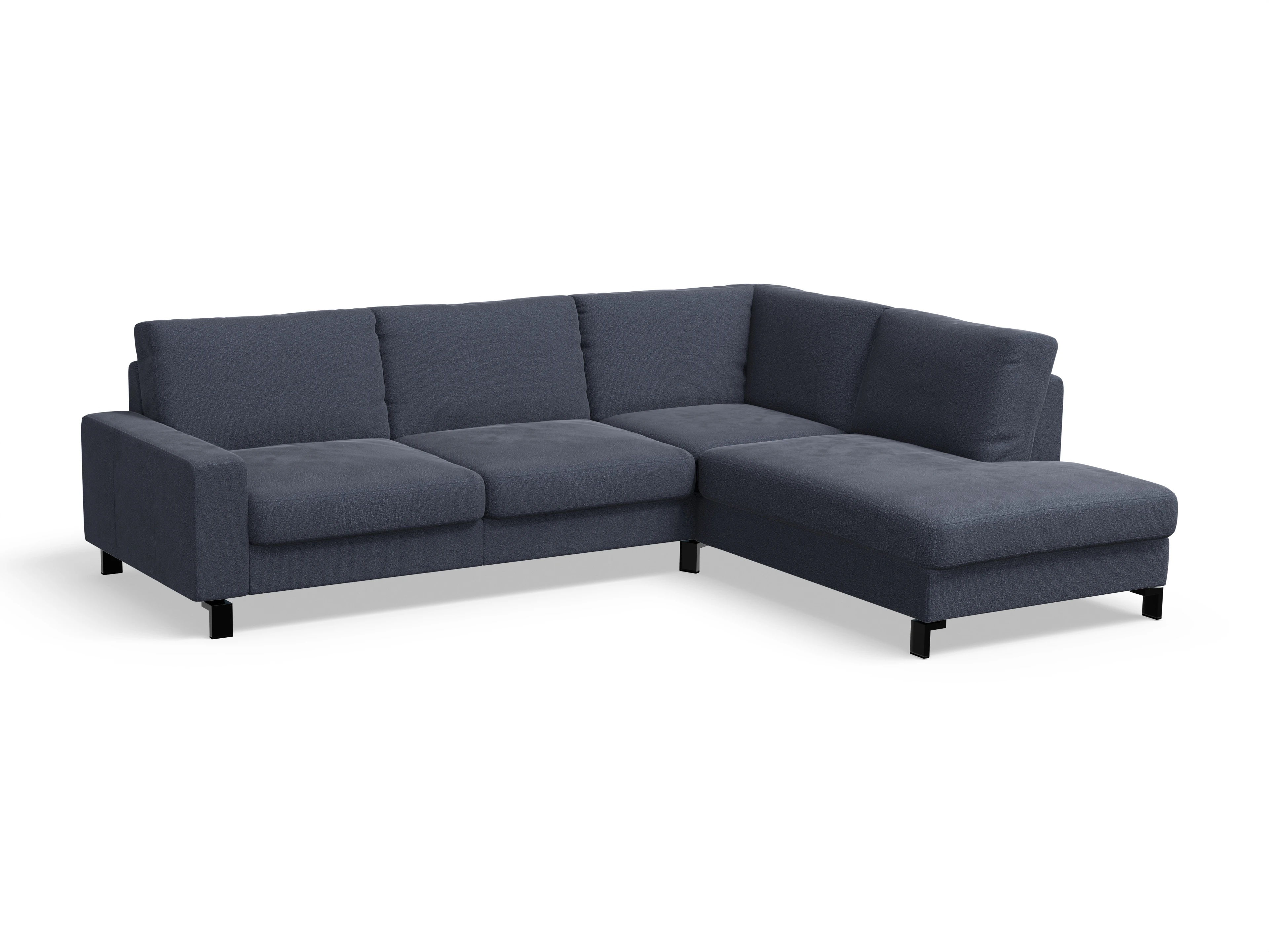 Ansicht des Produktes Casco 2.0 Ecksofa rechts Abschluss offen in Stoff Blau