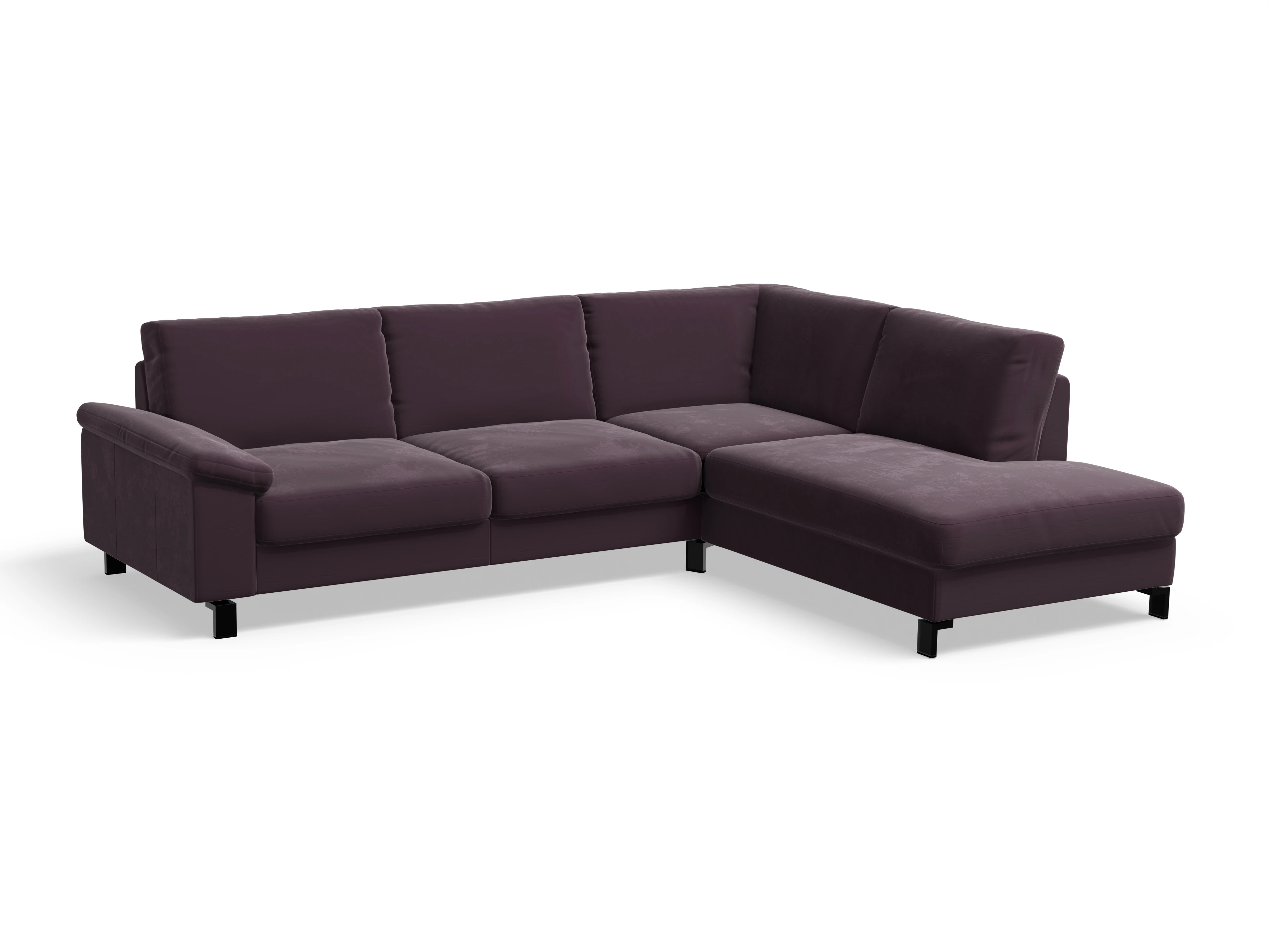 Casco Ecksofa UM Large R Ansicht des Produktes Casco 2.0 Ecksofa rechts Abschluss offen in Stoff Lila