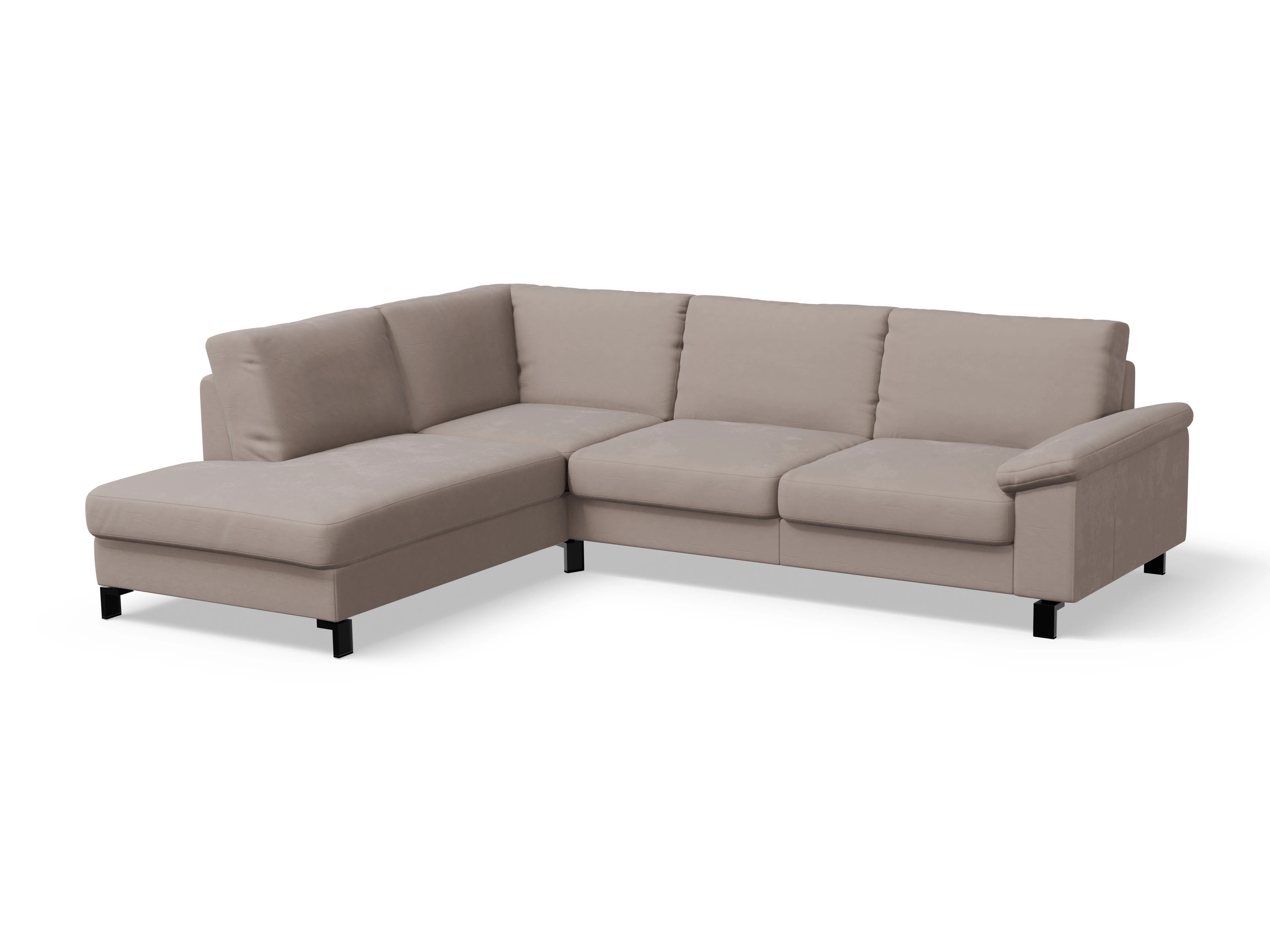 Ansicht des Produktes Casco 2.0 Ecksofa links Abschluss offen in Stoff Beige