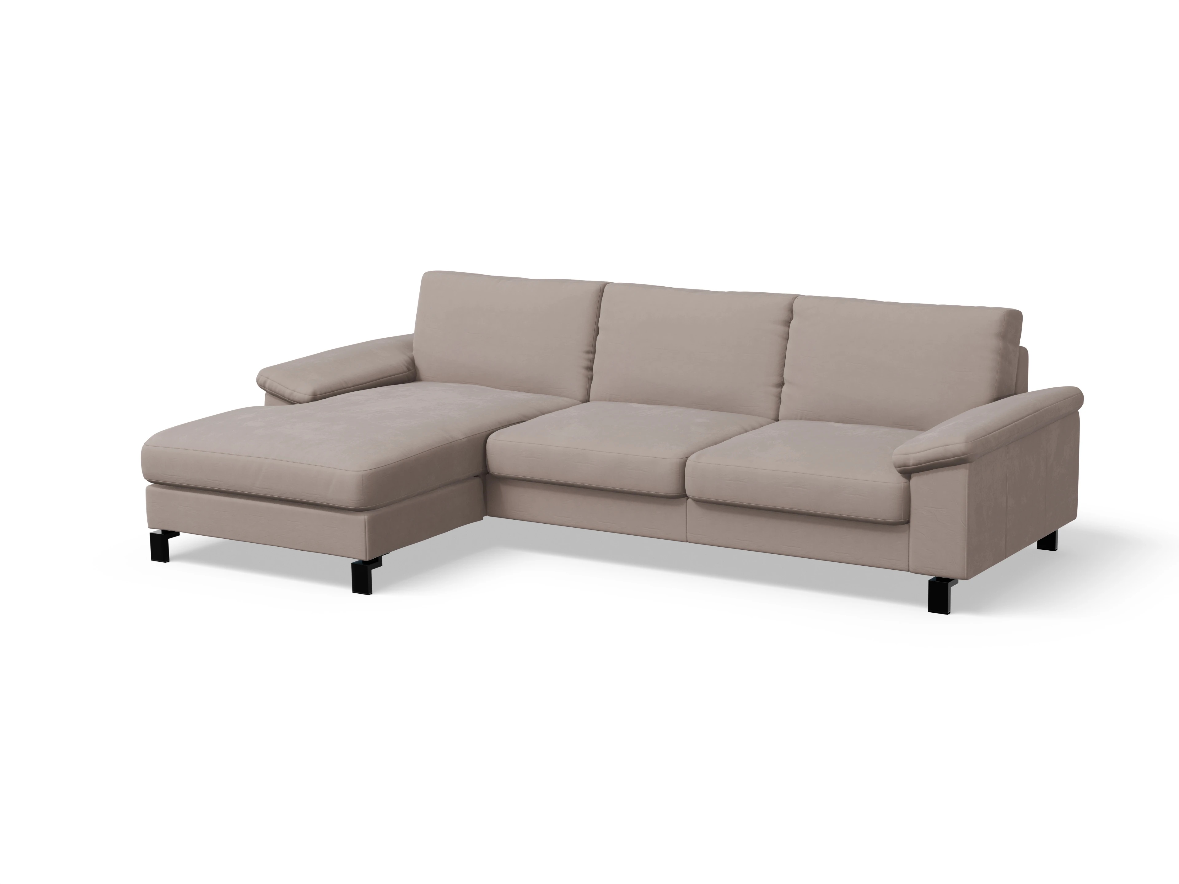 Ansicht des Produktes Casco 2.0 Ecksofa links Abschluss offen in Stoff Beige