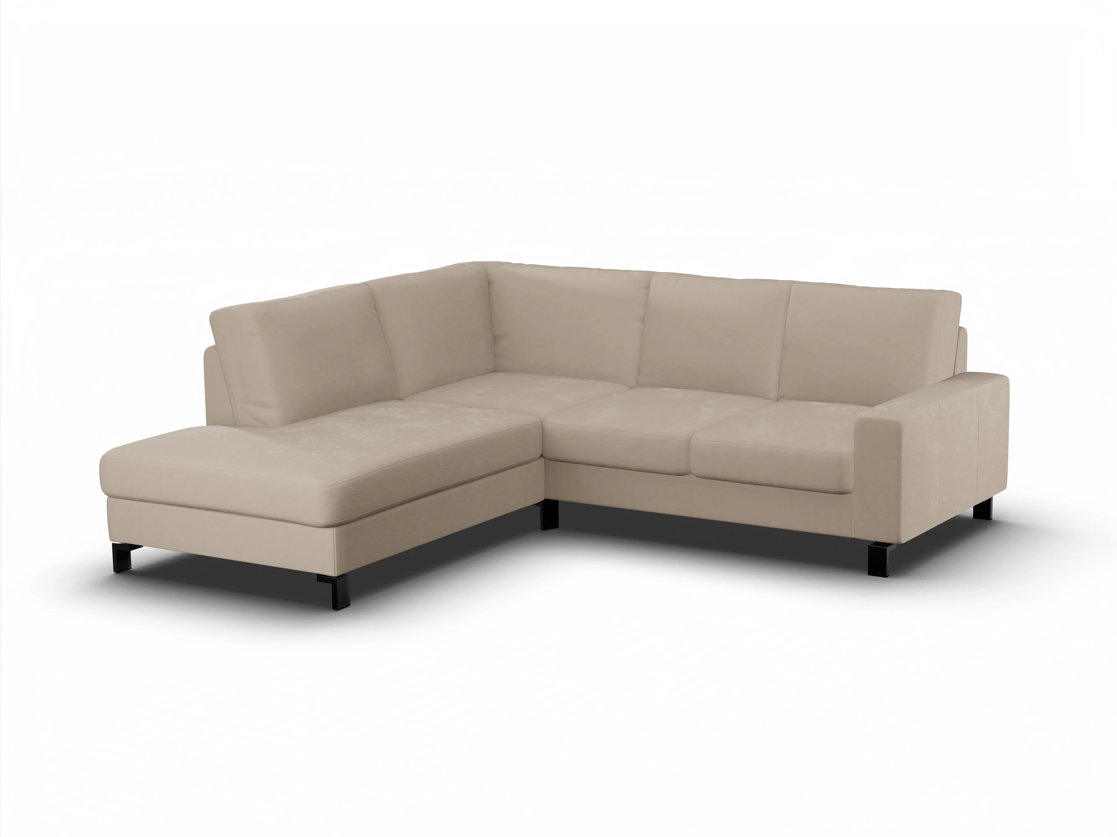 Ansicht des Produktes Casco 2.0 Ecksofa links Abschluss offen in Stoff Beige