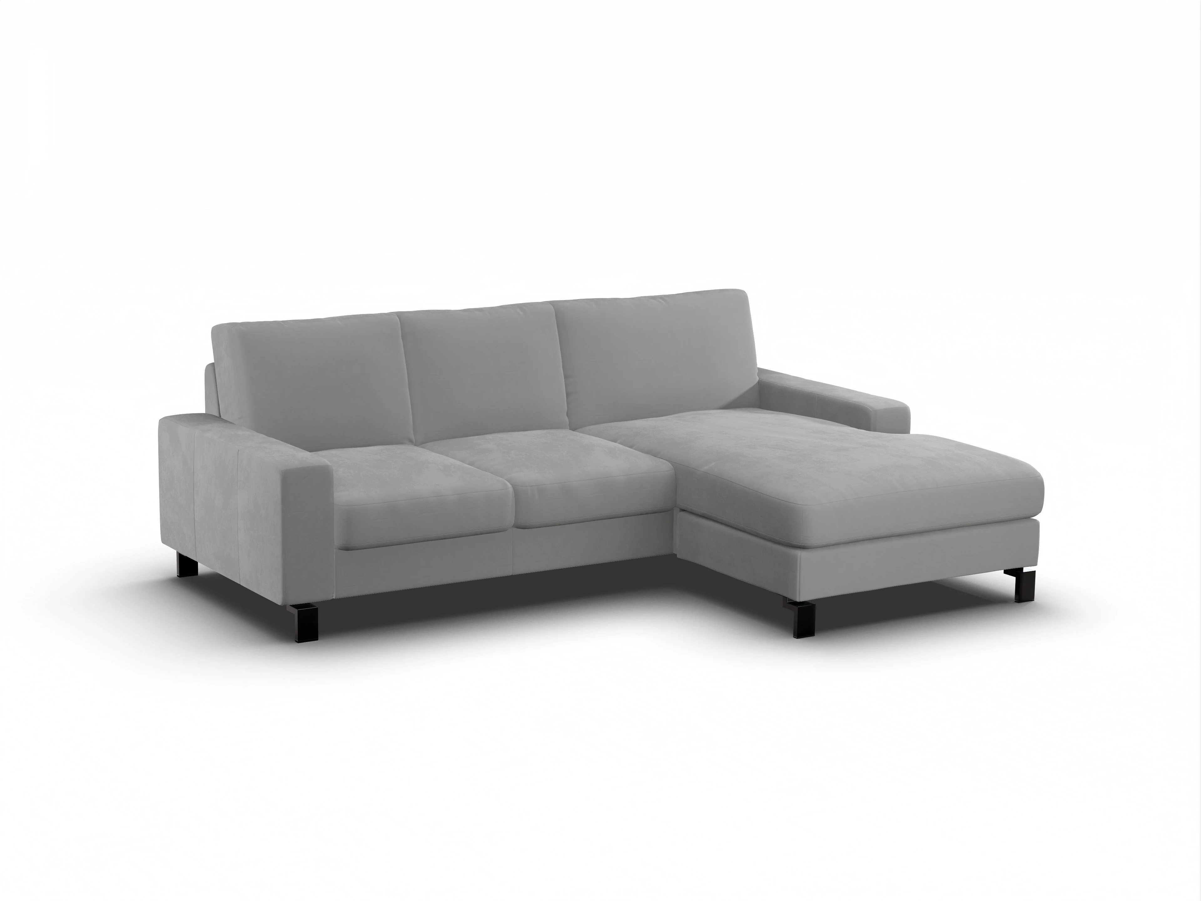 Ansicht des Produktes Casco 2.0 Ecksofa rechts Abschluss offen in Stoff Grau