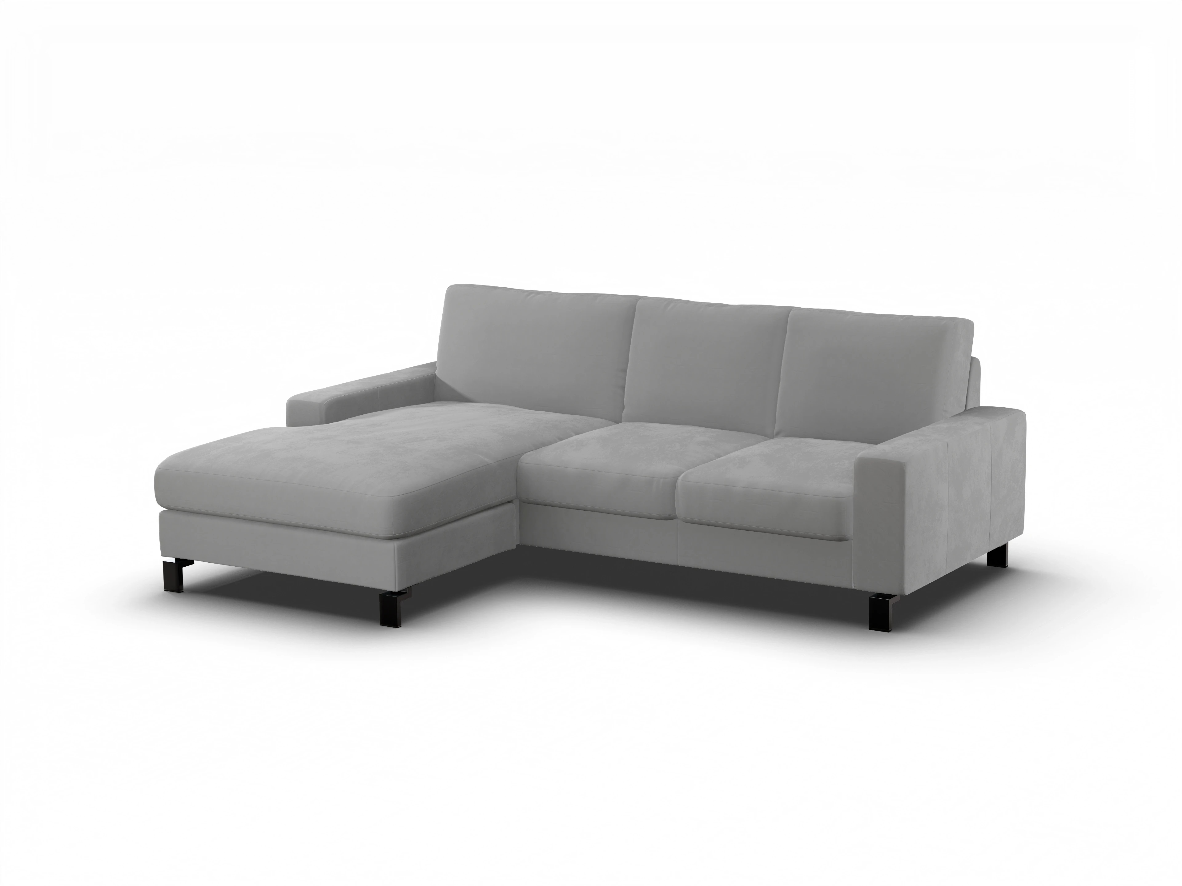 Ansicht des Produktes Casco 2.0 Ecksofa links Abschluss offen in Stoff Grau