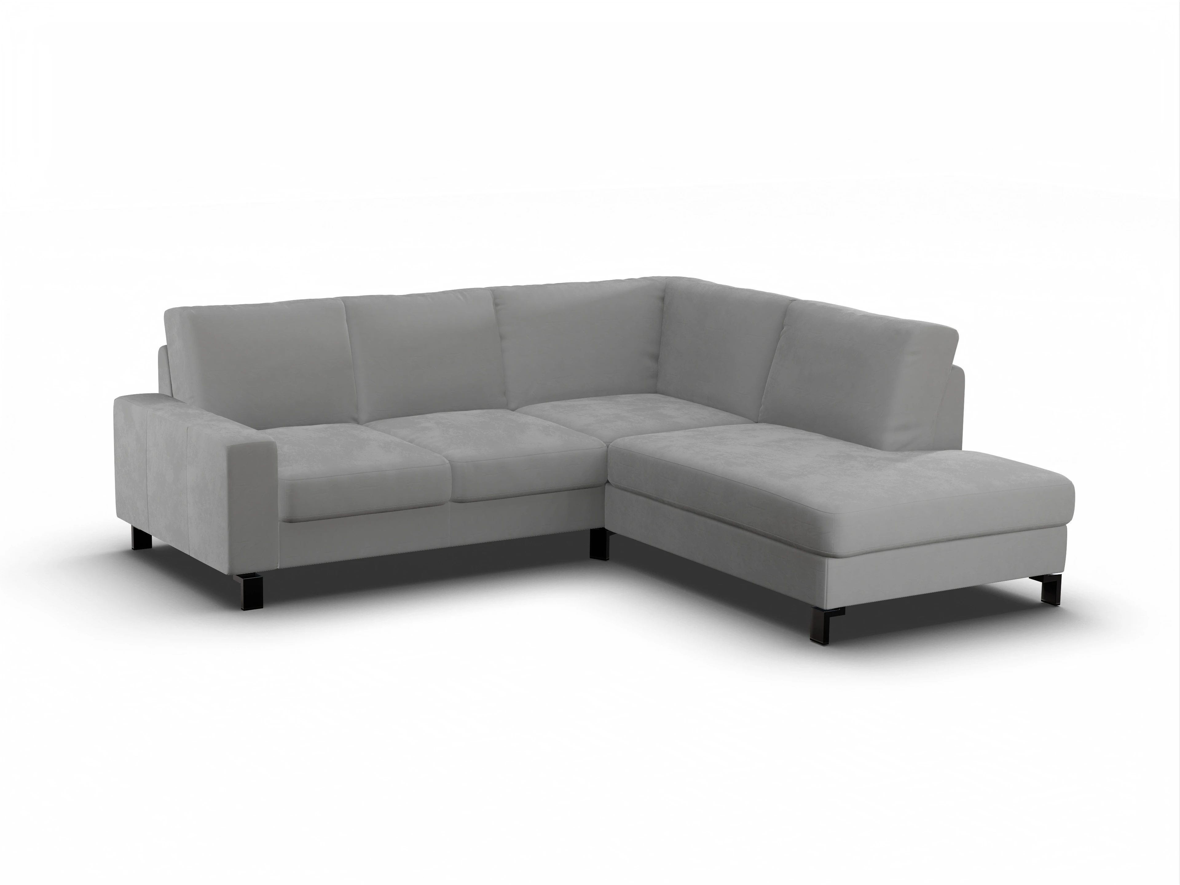 Ansicht des Produktes Casco 2.0 Ecksofa rechts Abschluss offen in Stoff Grau