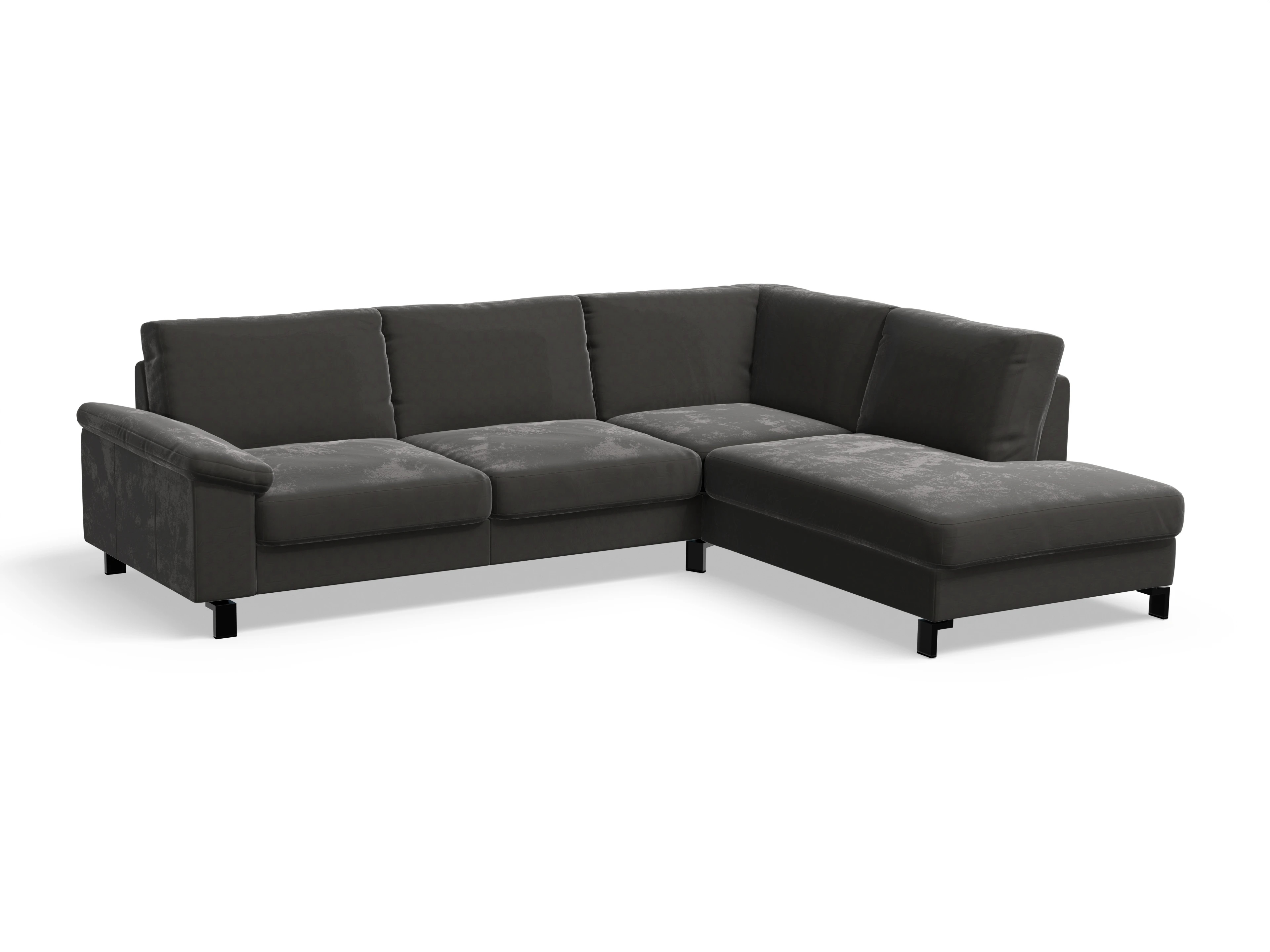Casco Ecksofa UM Large R Ansicht des Produktes Casco 2.0 Ecksofa rechts Abschluss offen in Stoff Grau
