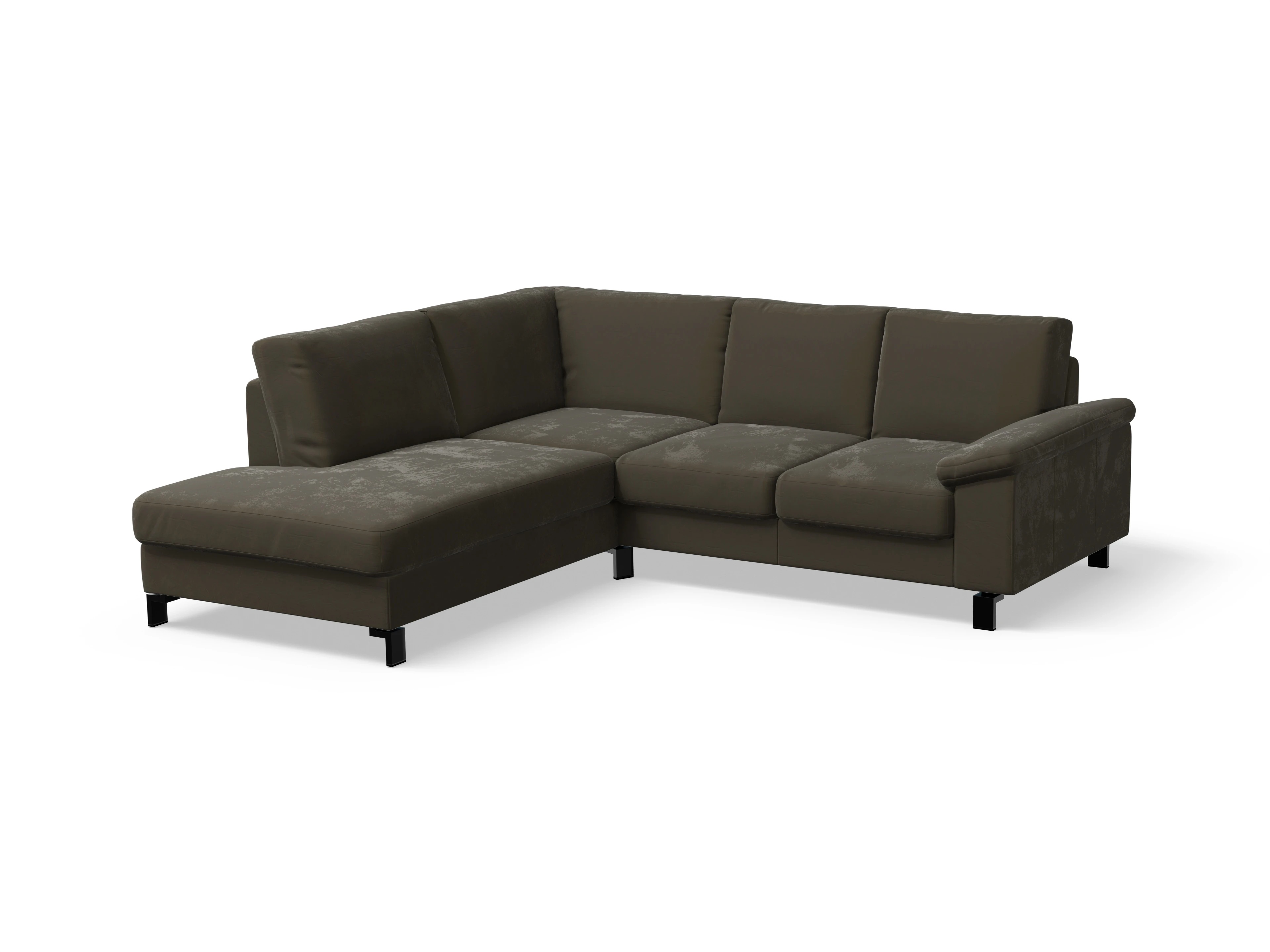 Ansicht des Produktes Casco 2.0 Ecksofa links Abschluss offen in Stoff Grün