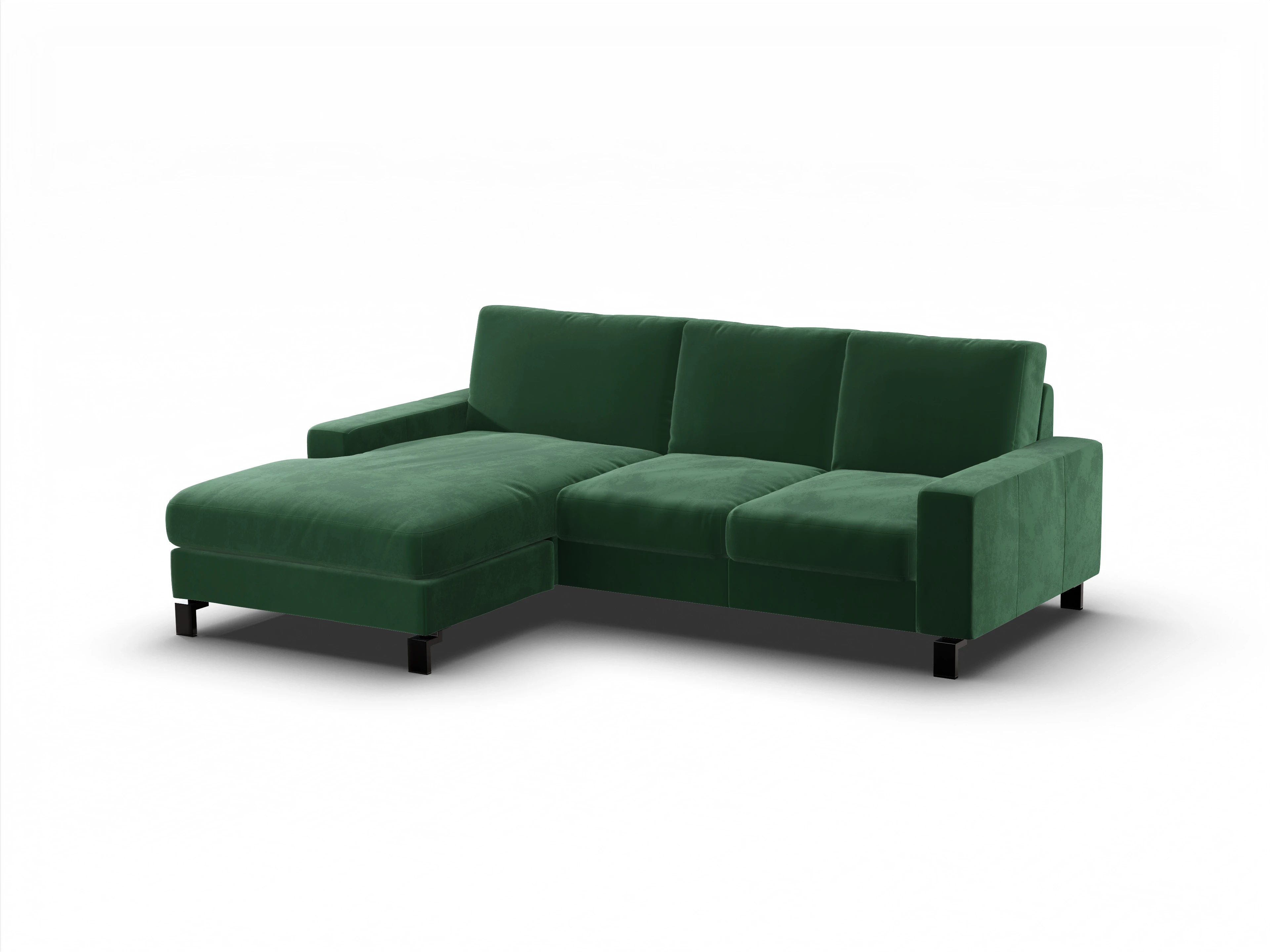 Ansicht des Produktes Casco 2.0 Ecksofa links Abschluss offen in Stoff Grün