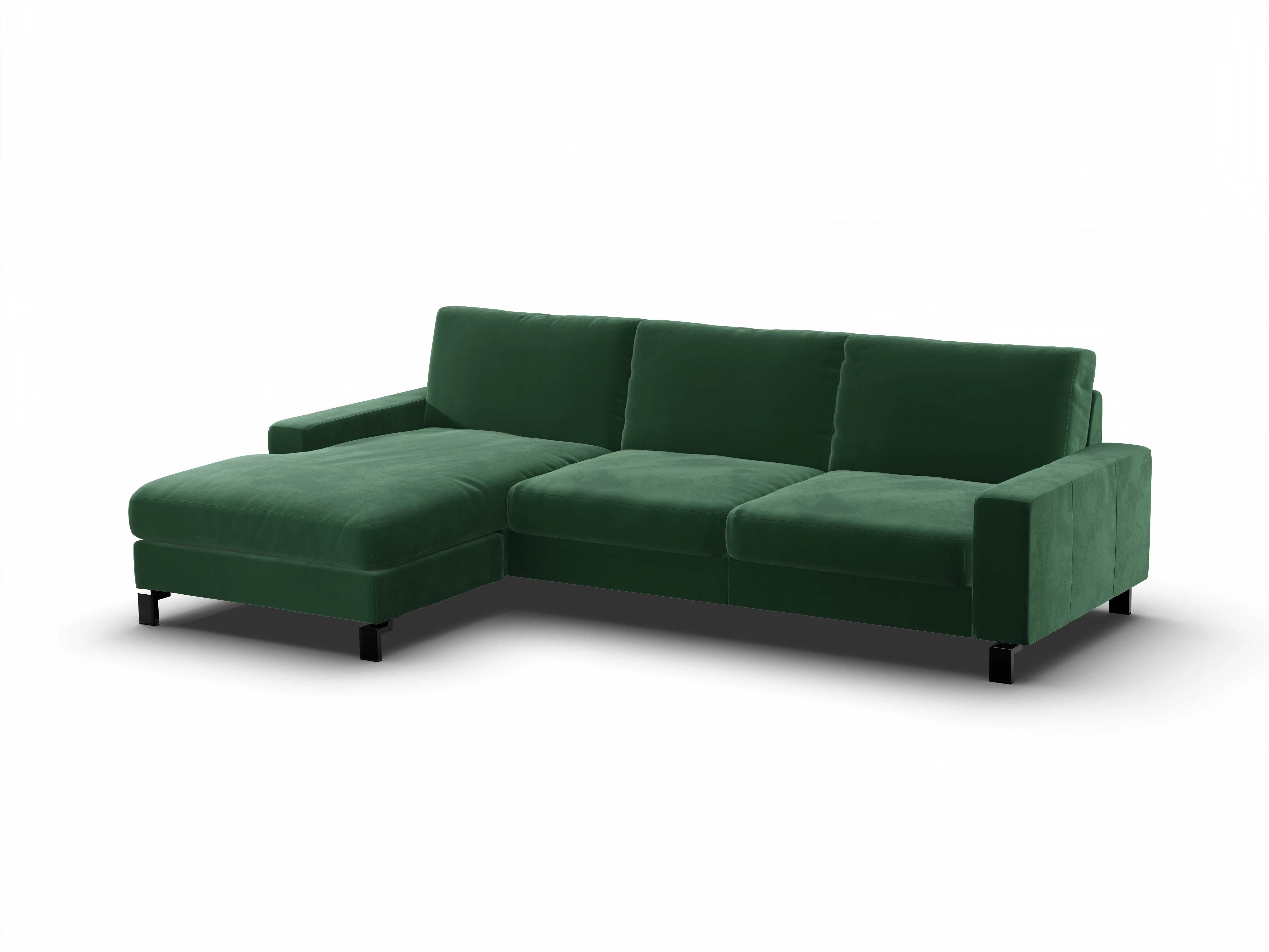 Ansicht des Produktes Casco 2.0 Ecksofa links Abschluss offen in Stoff Grün