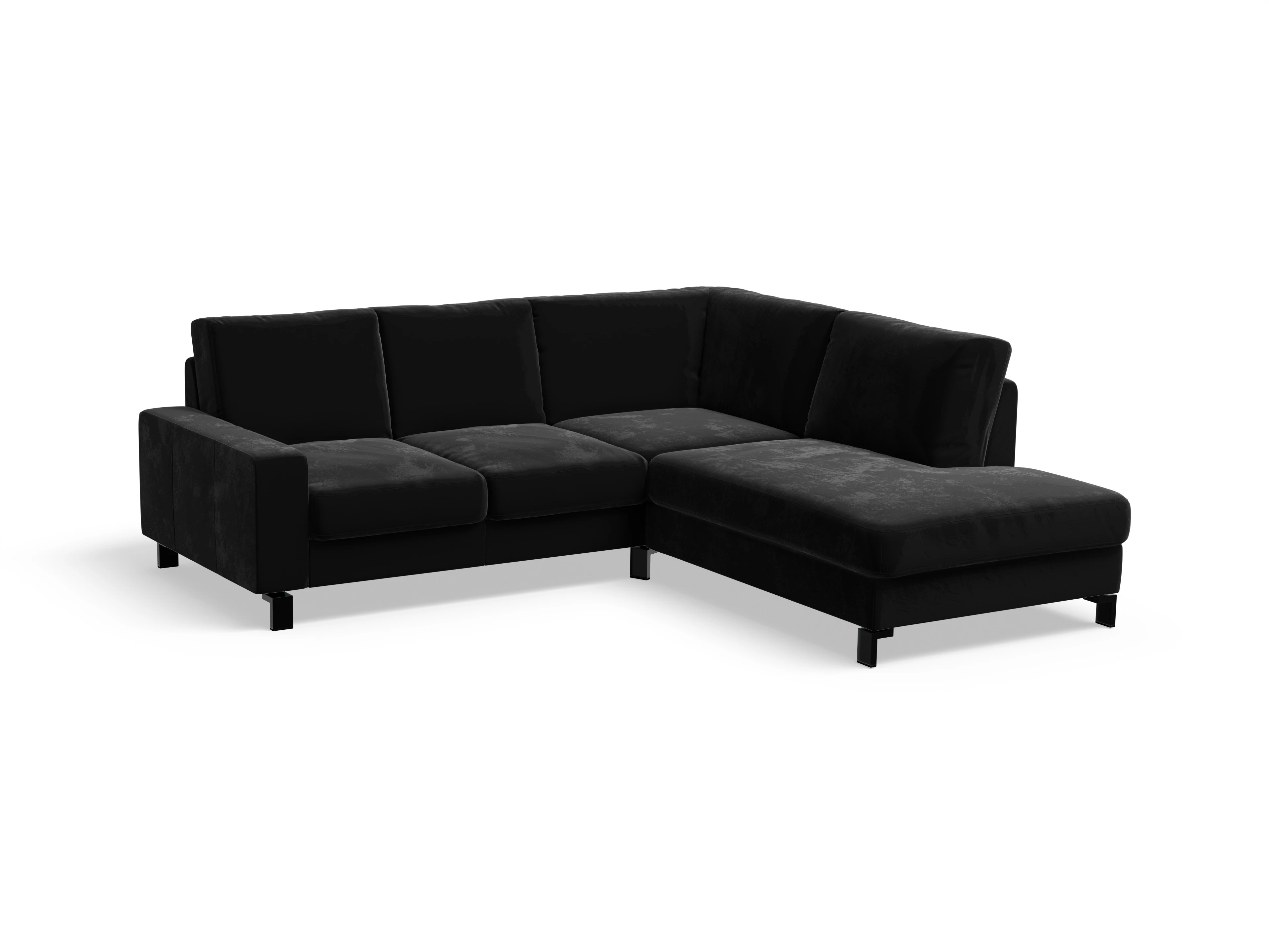 Ansicht des Produktes Casco 2.0 Ecksofa rechts Abschluss offen in Stoff Schwarz