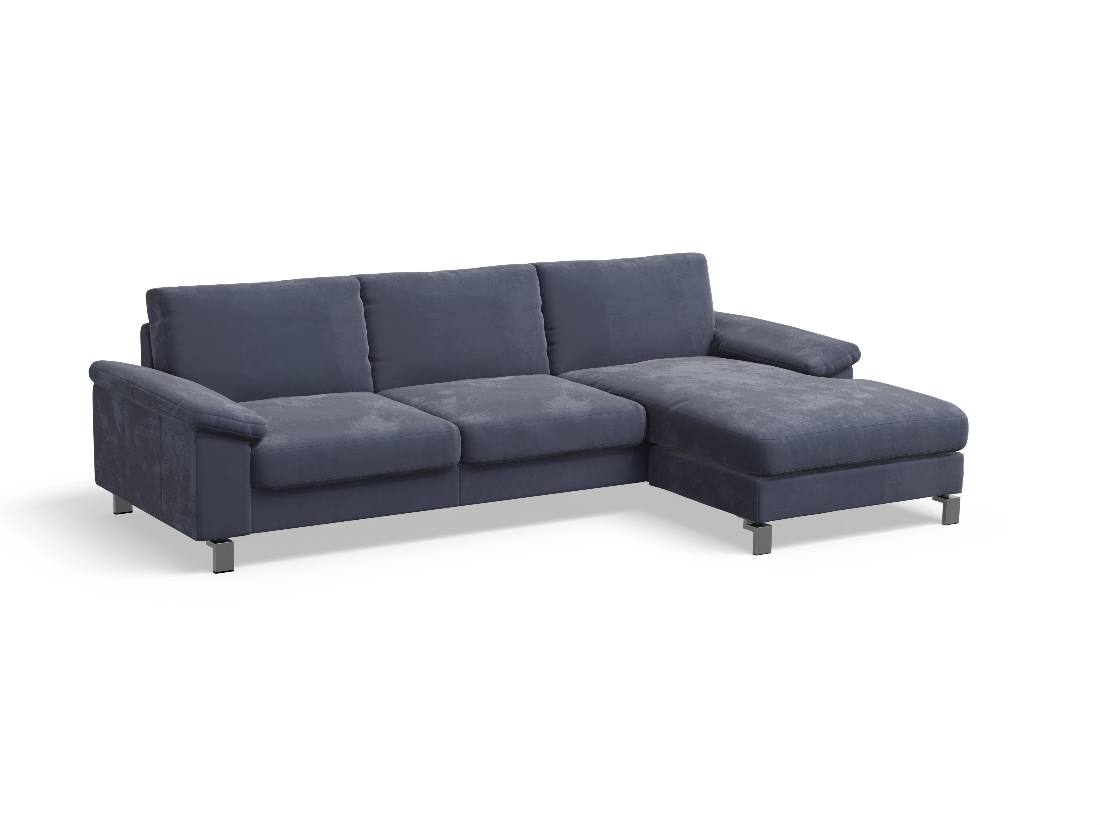 Casco Ecksofa LO Large R Ansicht des Produktes Casco 2.0 Ecksofa rechts Abschluss offen in Stoff Blau