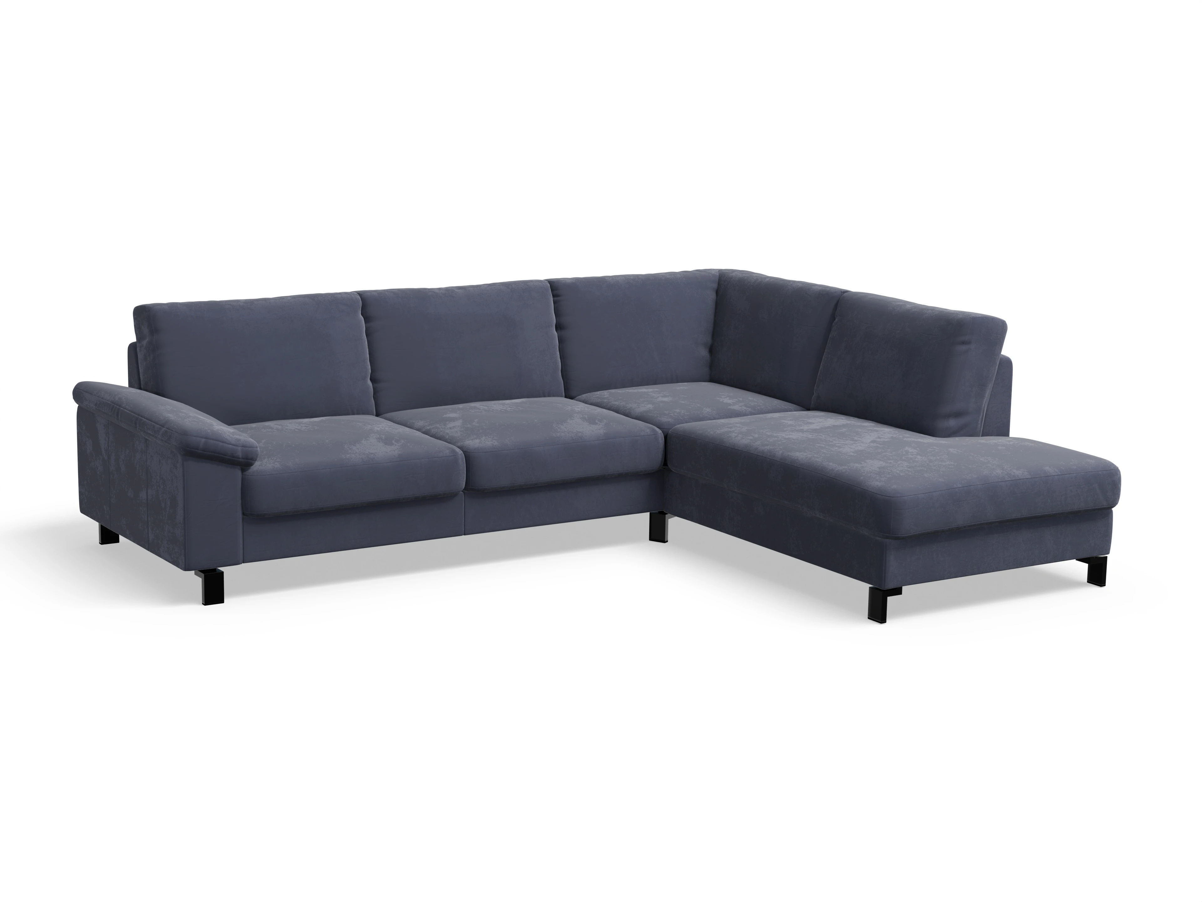 Ansicht des Produktes Casco 2.0 Ecksofa rechts Abschluss offen in Stoff Blau