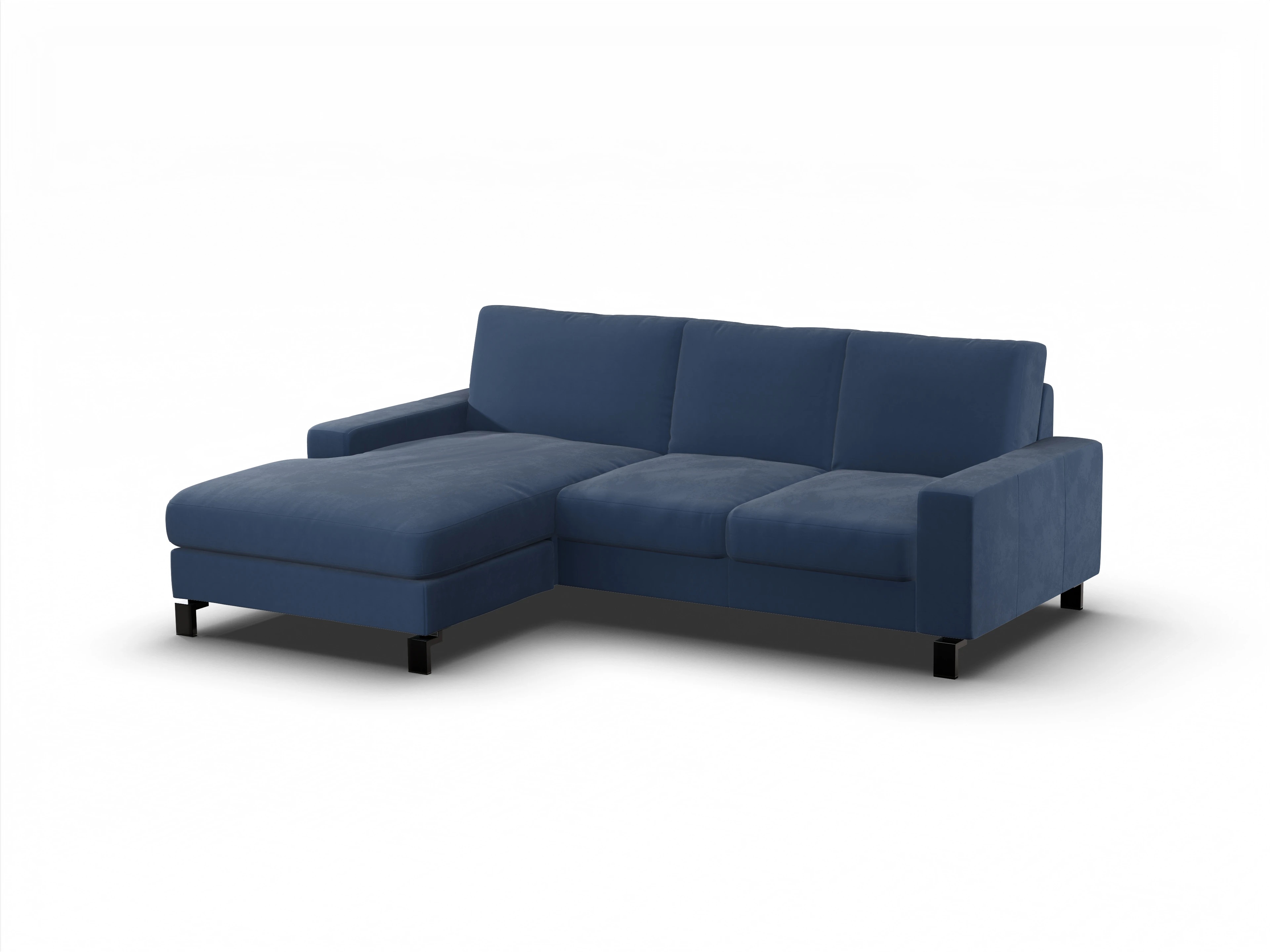 Ansicht des Produktes Casco 2.0 Ecksofa links Abschluss offen in Stoff Blau