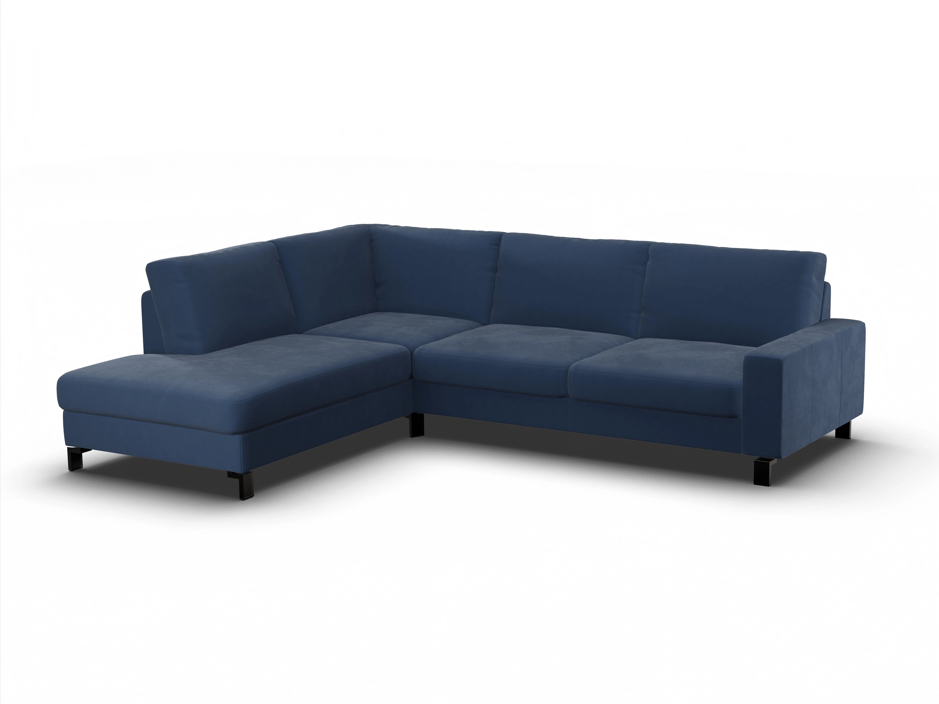 Ansicht des Produktes Casco 2.0 Ecksofa links Abschluss offen in Stoff Blau