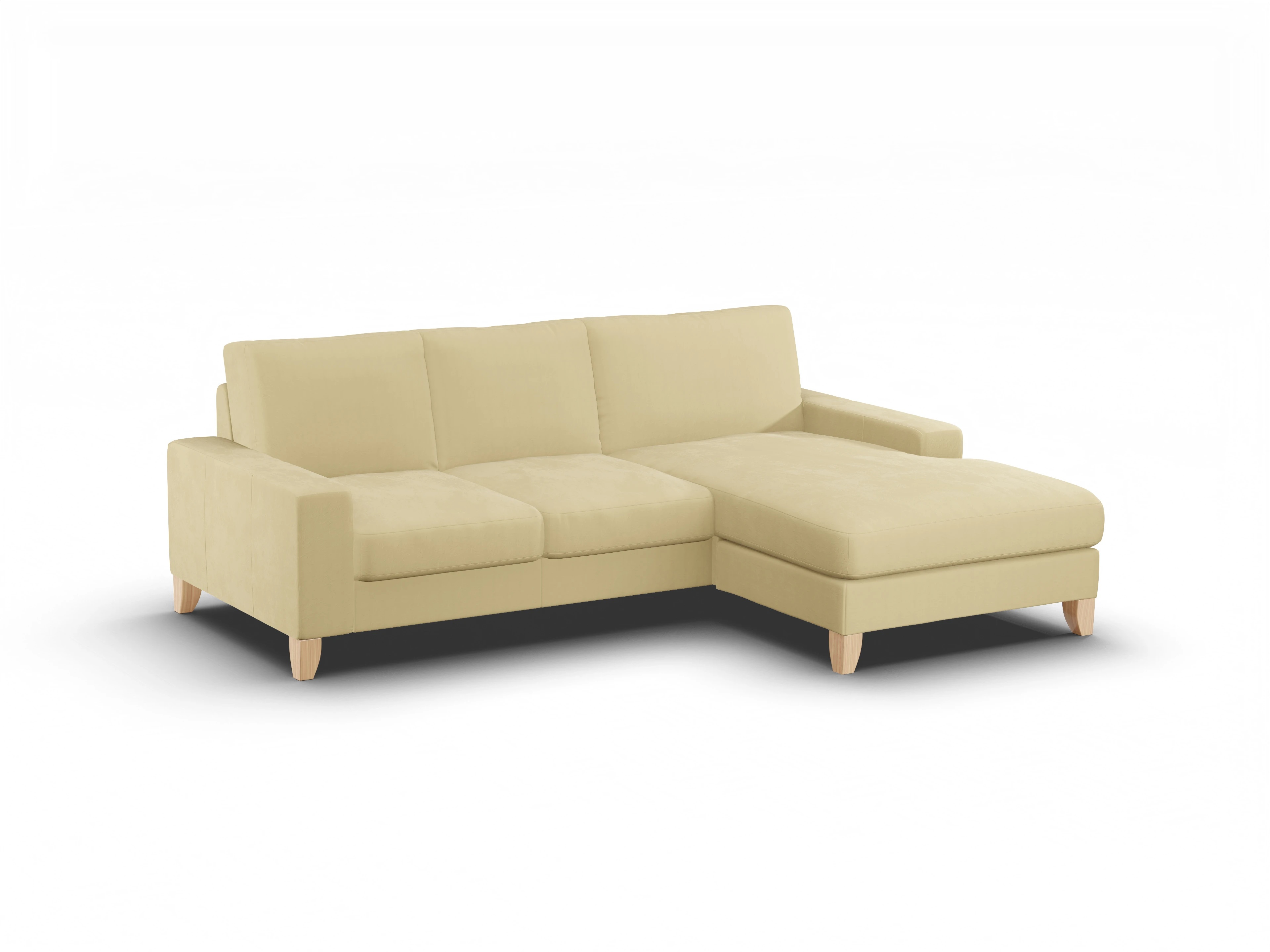 Ansicht des Produktes Casco 2.0 Ecksofa rechts Abschluss offen in Stoff Beige
