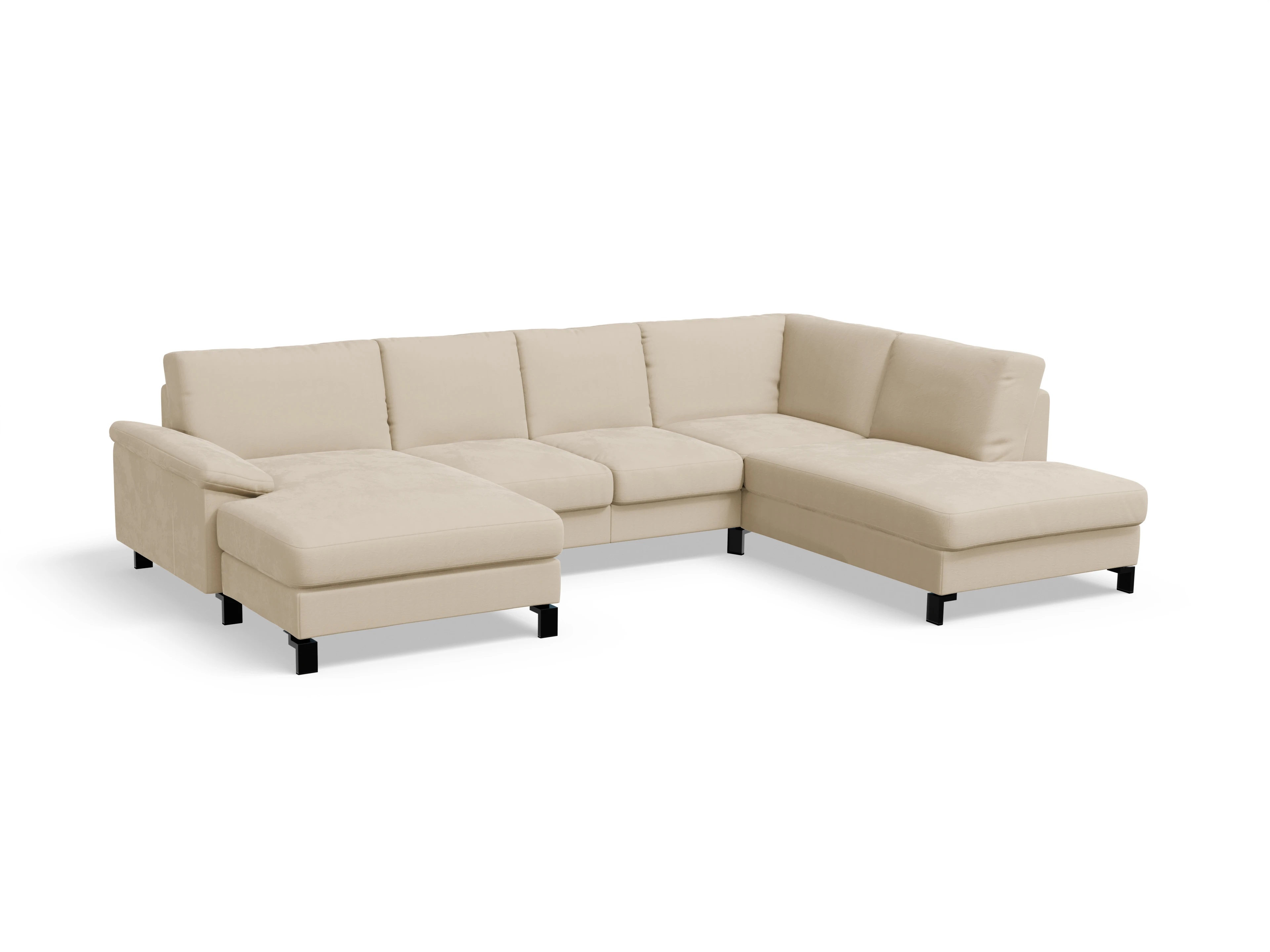 Ansicht des Produktes Casco 2.0 Wohnlandschaft offen beidseitig in Stoff Beige