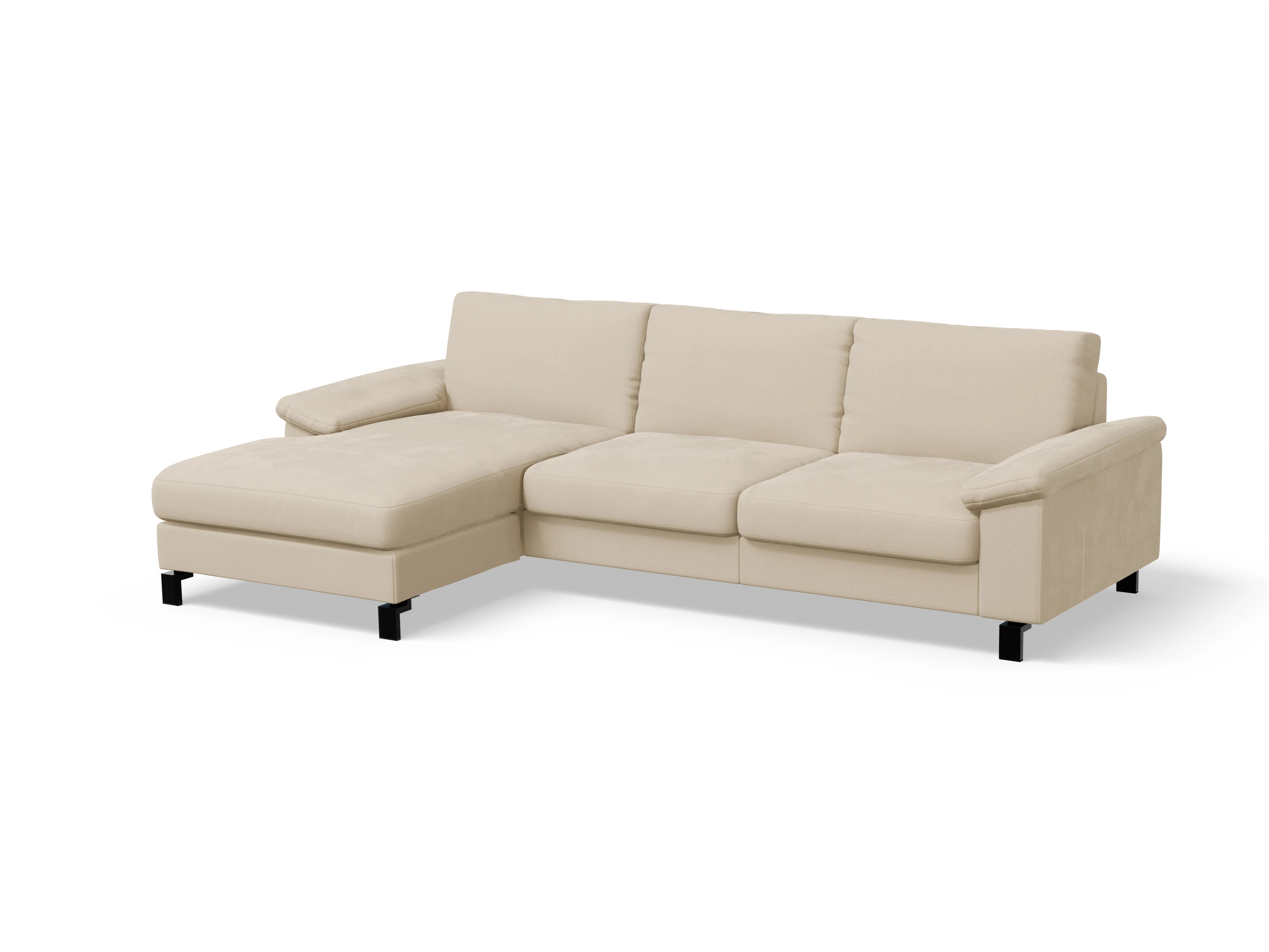 Ansicht des Produktes Casco 2.0 Ecksofa links Abschluss offen in Stoff Beige