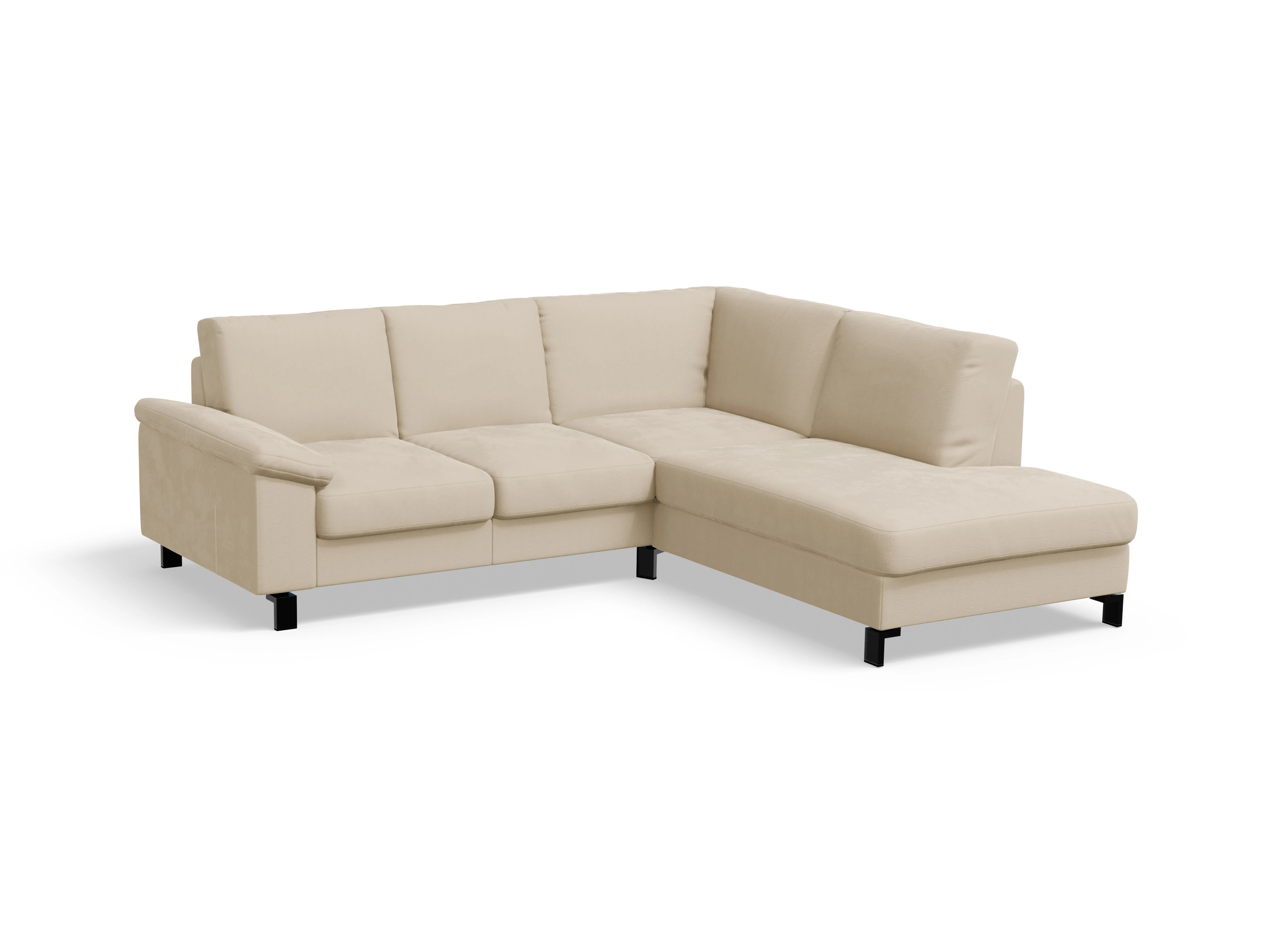 Ansicht des Produktes Casco 2.0 Ecksofa rechts Abschluss offen in Stoff Beige