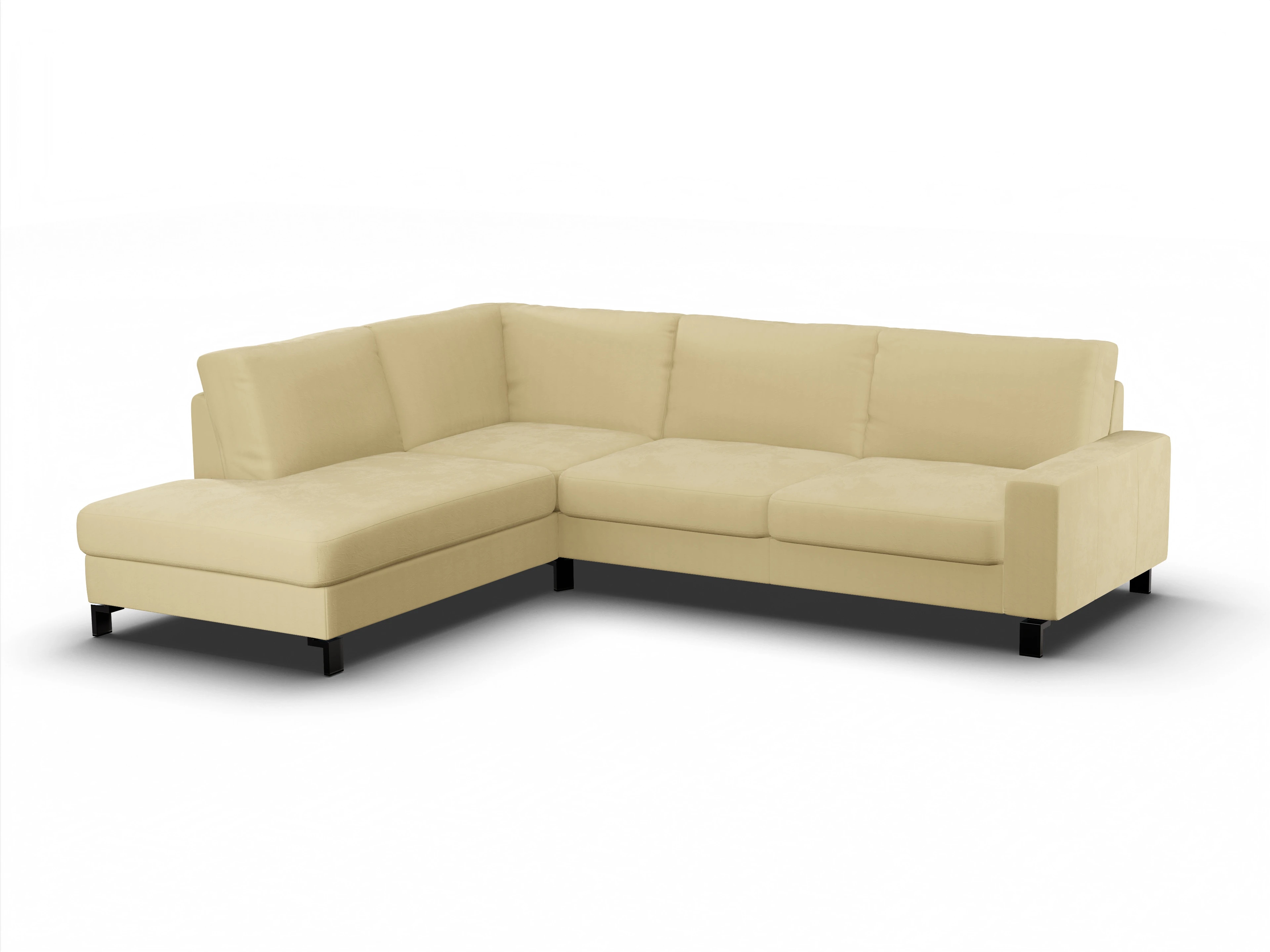 Ansicht des Produktes Casco 2.0 Ecksofa links Abschluss offen in Stoff Beige
