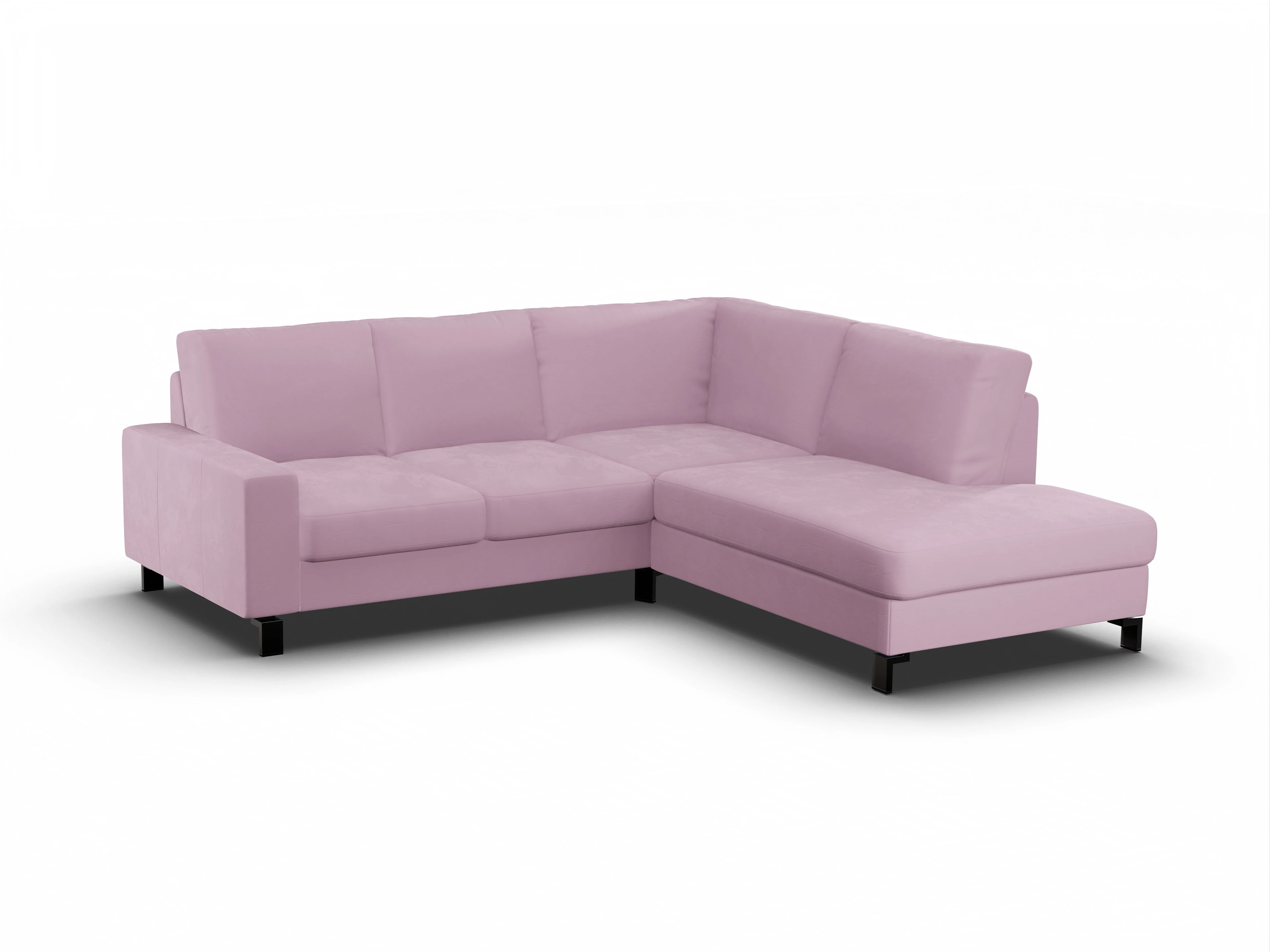 Ansicht des Produktes Casco 2.0 Ecksofa rechts Abschluss offen in Stoff Rosa