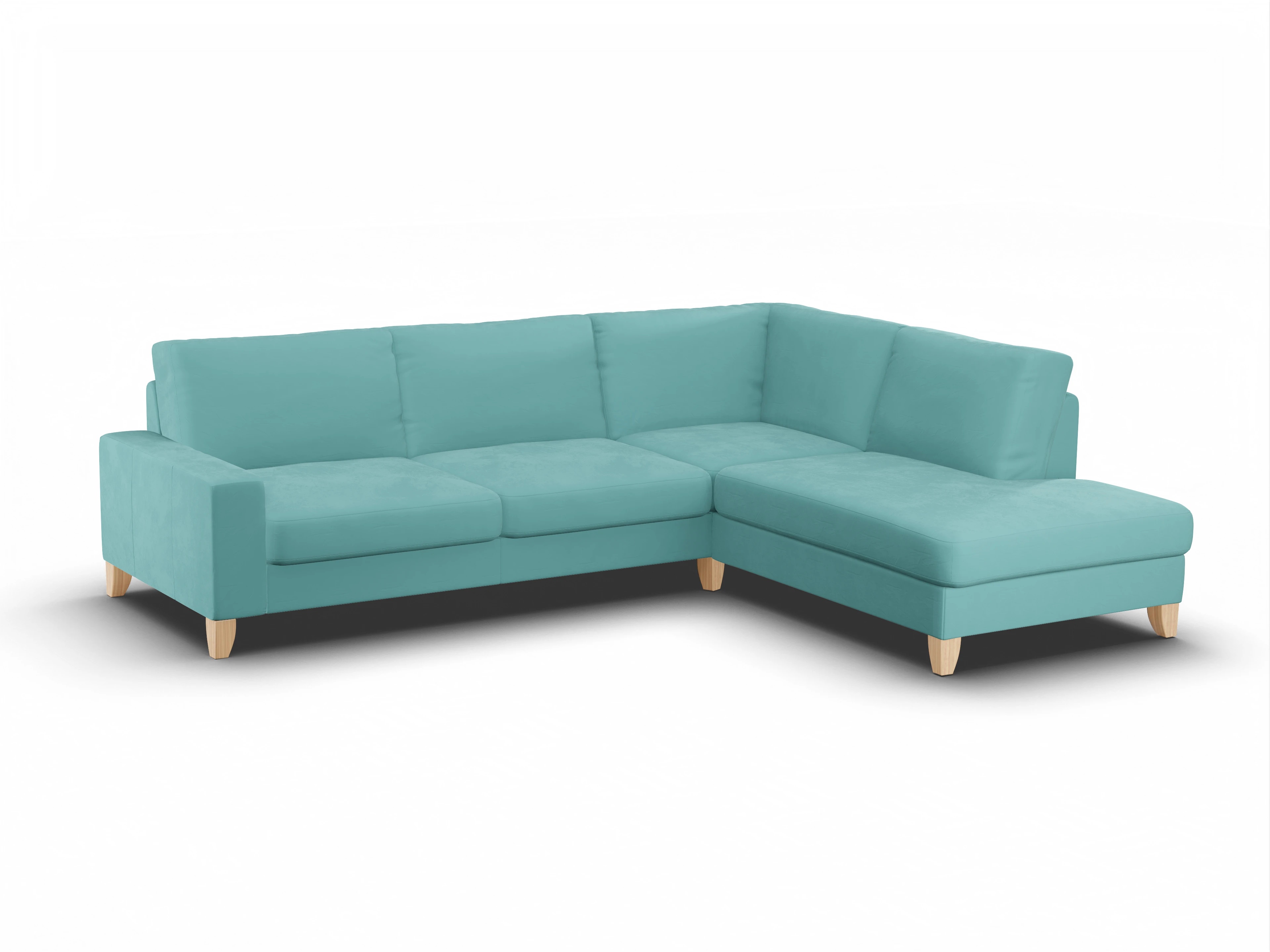 Ansicht des Produktes Casco 2.0 Ecksofa rechts Abschluss offen in Stoff Blau