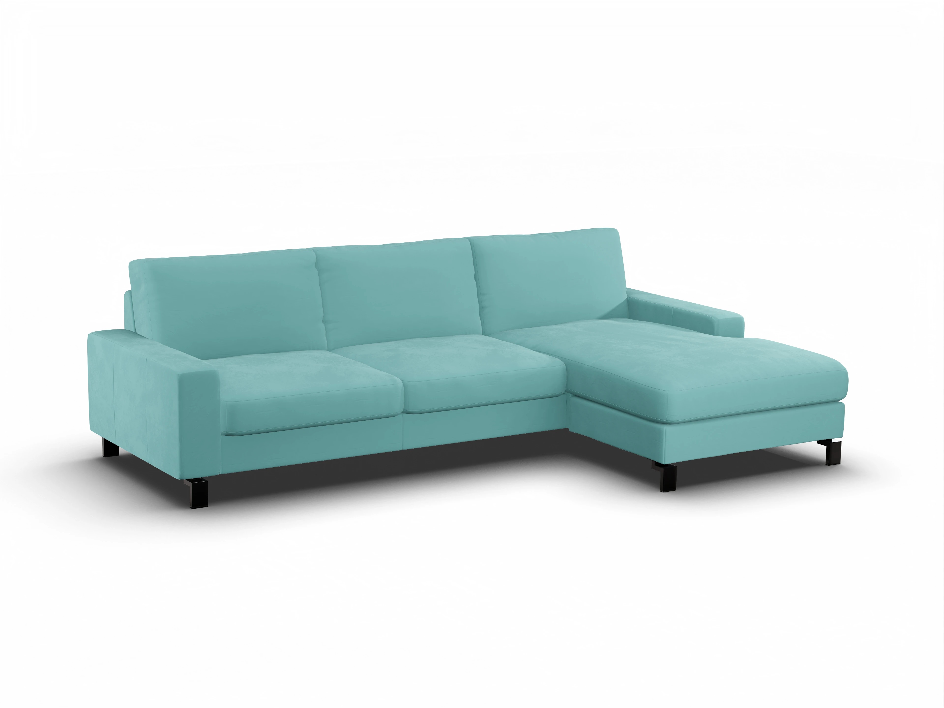 Ansicht des Produktes Casco 2.0 Ecksofa rechts Abschluss offen in Stoff Blau